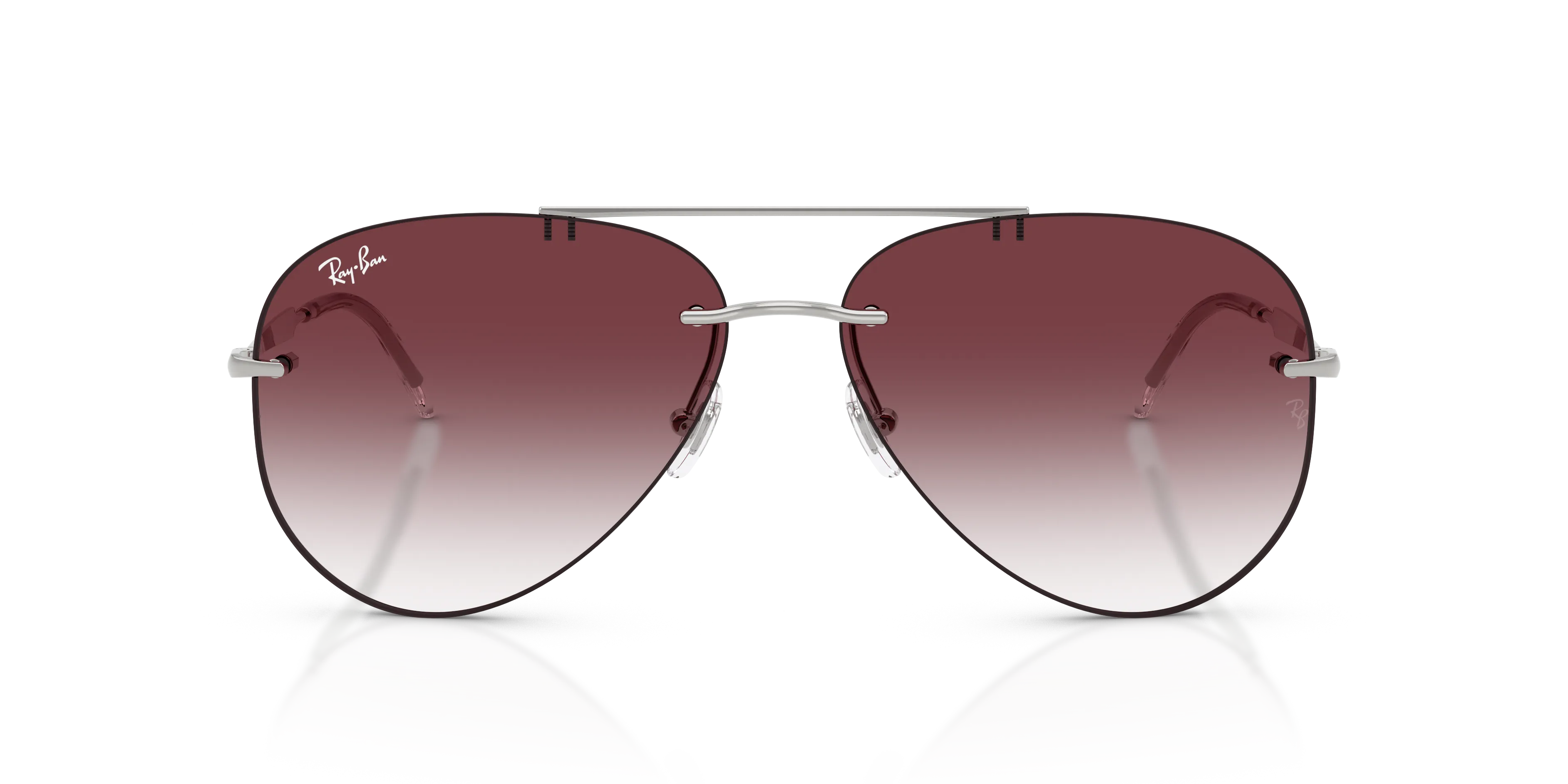 Ray - Ban RB3791 003/8H Occhiali da sole Metallo Argento Viola Pilot Normale Sfumato - immagine 3