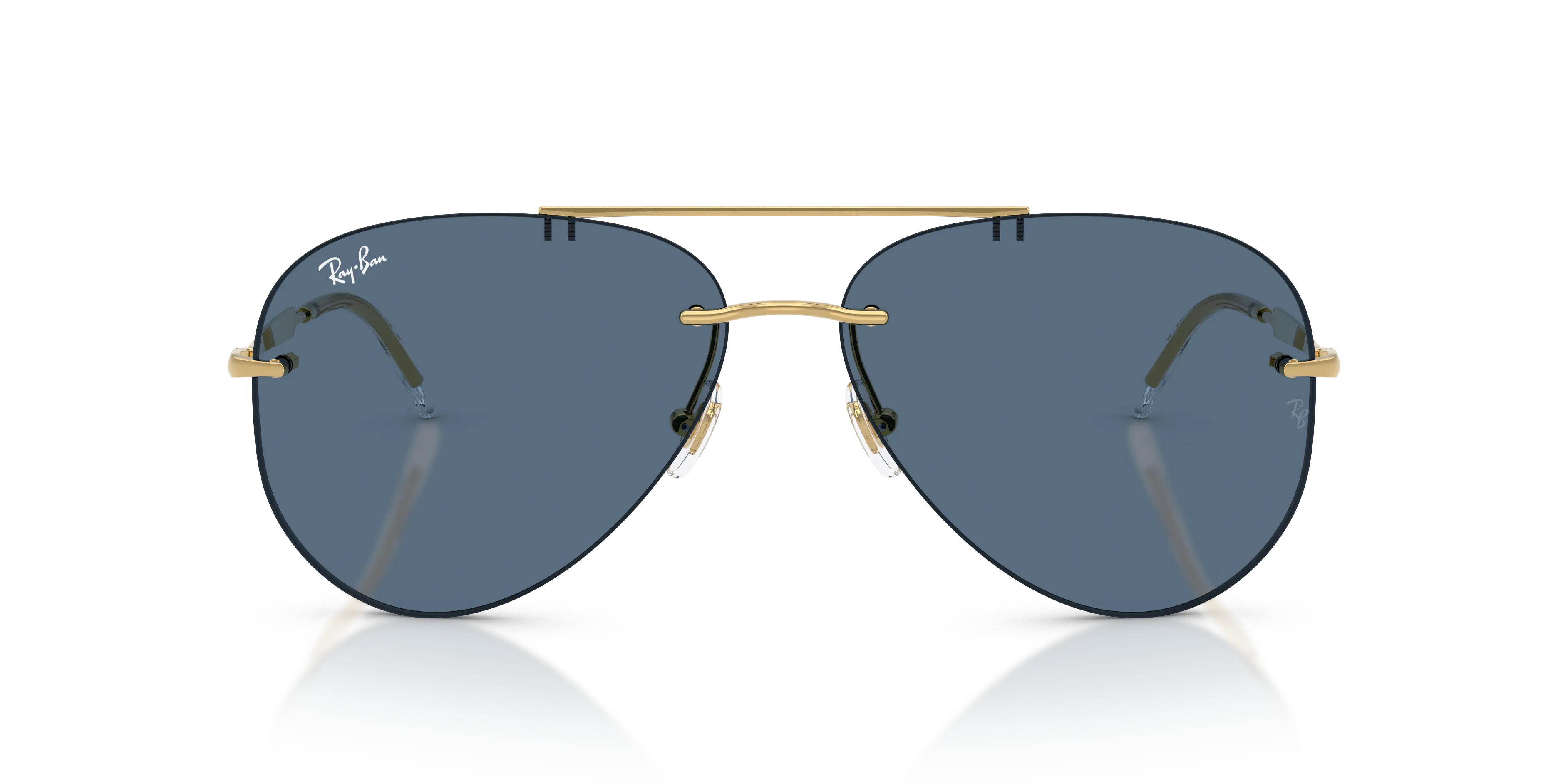 Ray - Ban RB3791 001/80 Occhiali da sole Metallo Oro Blu Pilot Normale - immagine 3