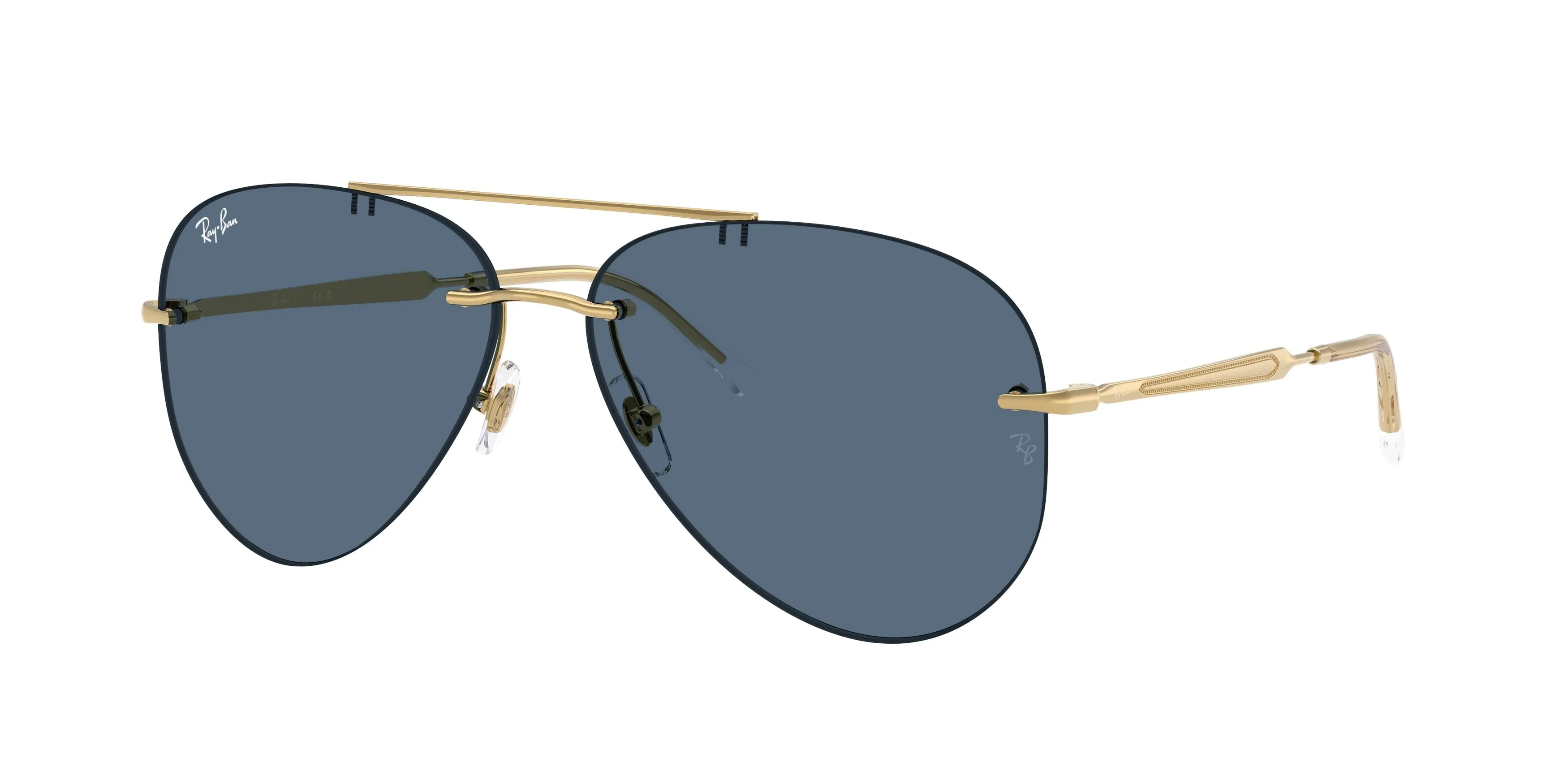 Ray - Ban RB3791 001/80 Occhiali da sole Metallo Oro Blu Pilot Normale - immagine 1