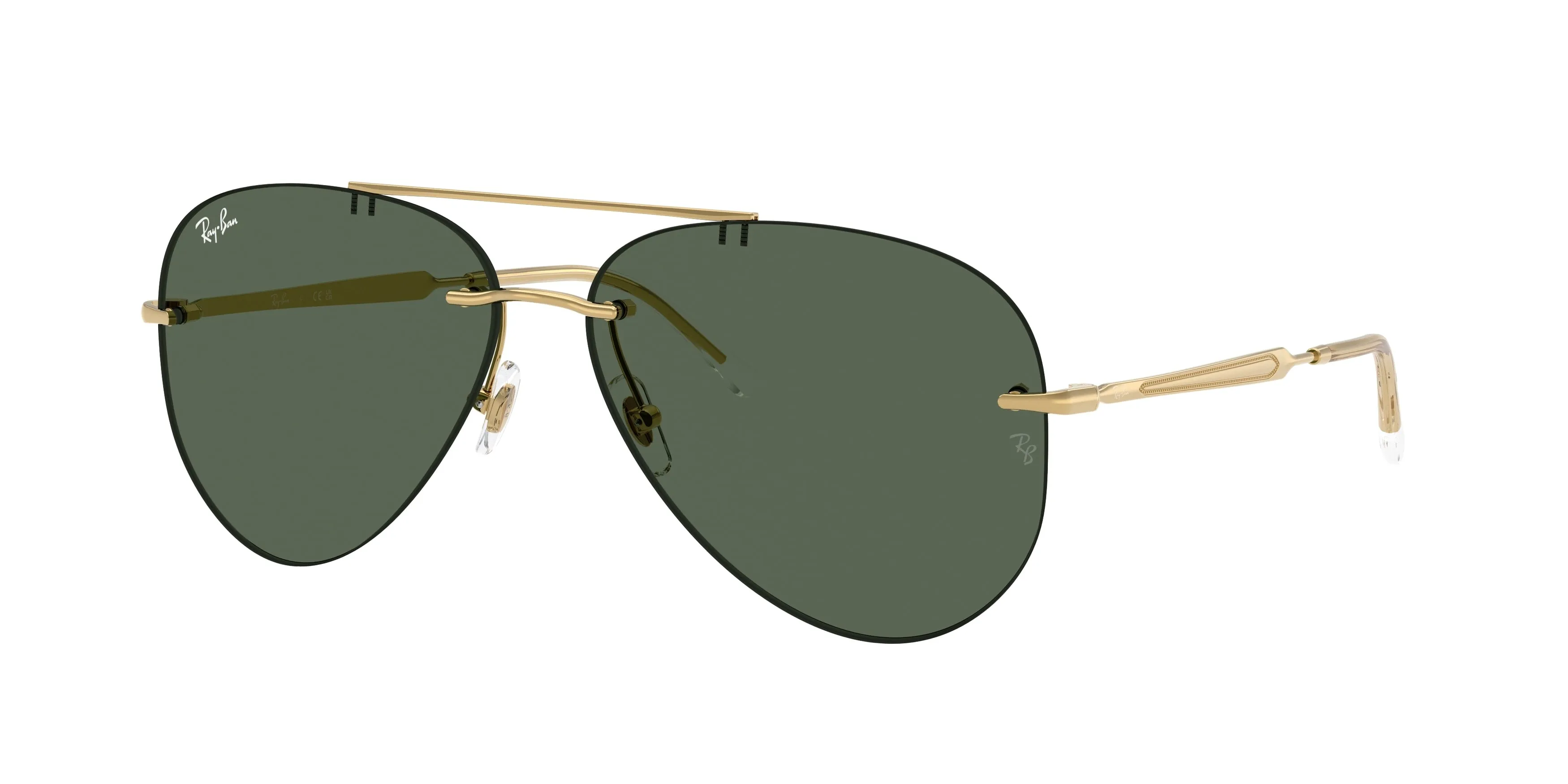 Ray - Ban RB3791 001/71 Occhiali da sole Metallo Oro Verde Pilot Normale - immagine 1