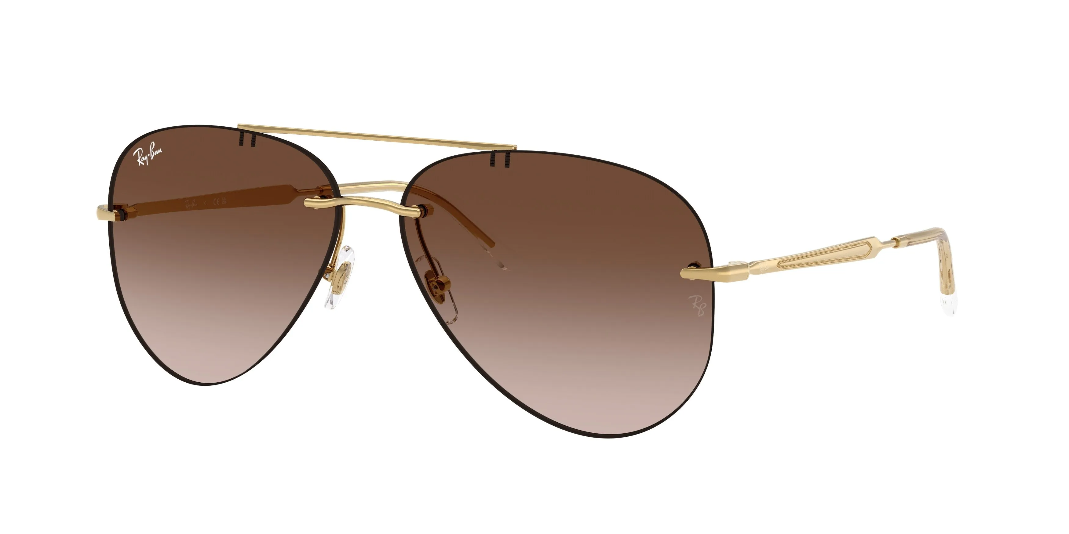 Ray - Ban RB3791 001/13 Occhiali da sole Metallo Oro Marrone Pilot Normale Sfumato - immagine 1