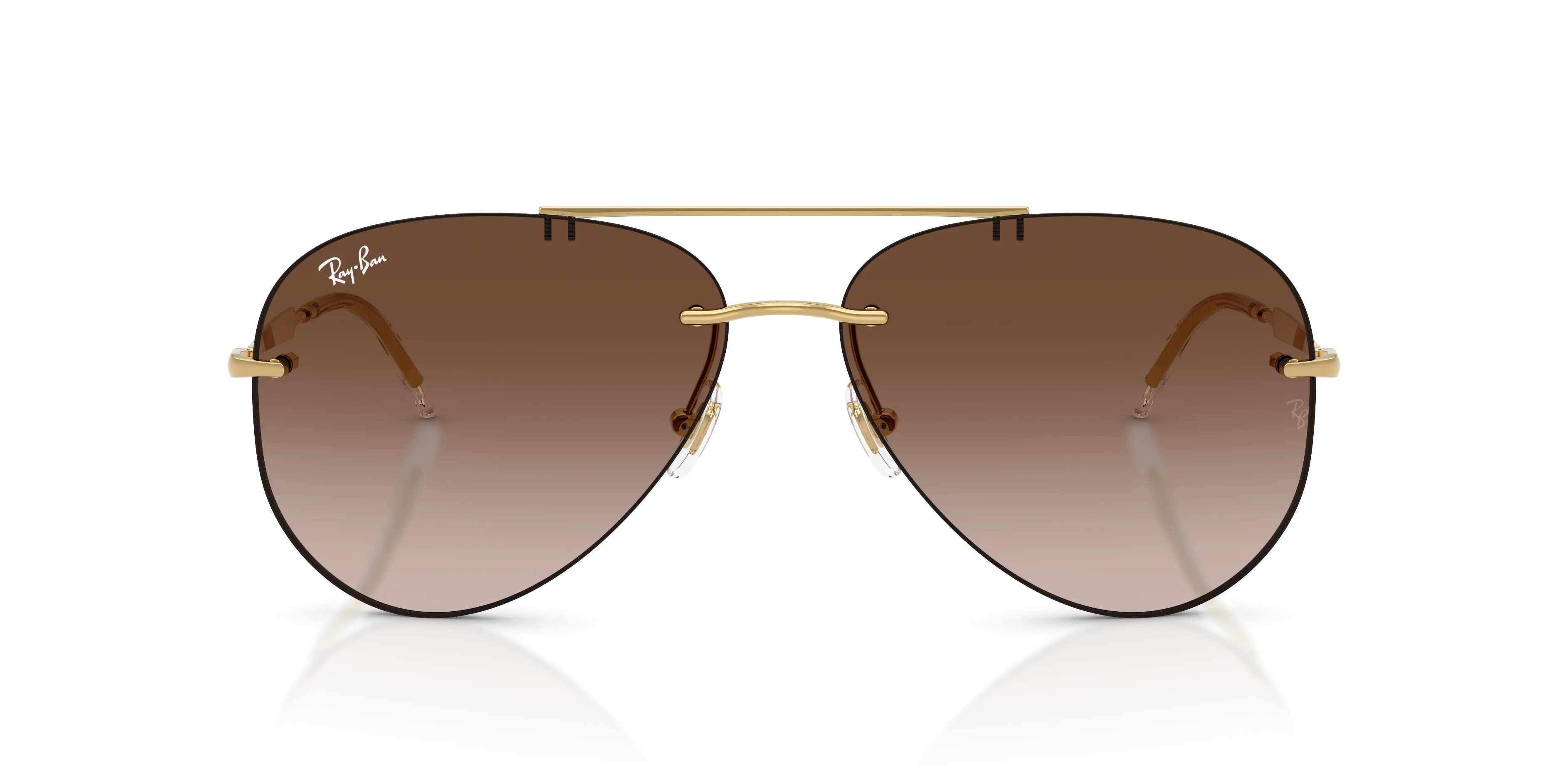 Ray - Ban RB3791 001/13 Occhiali da sole Metallo Oro Marrone Pilot Normale Sfumato - immagine 3