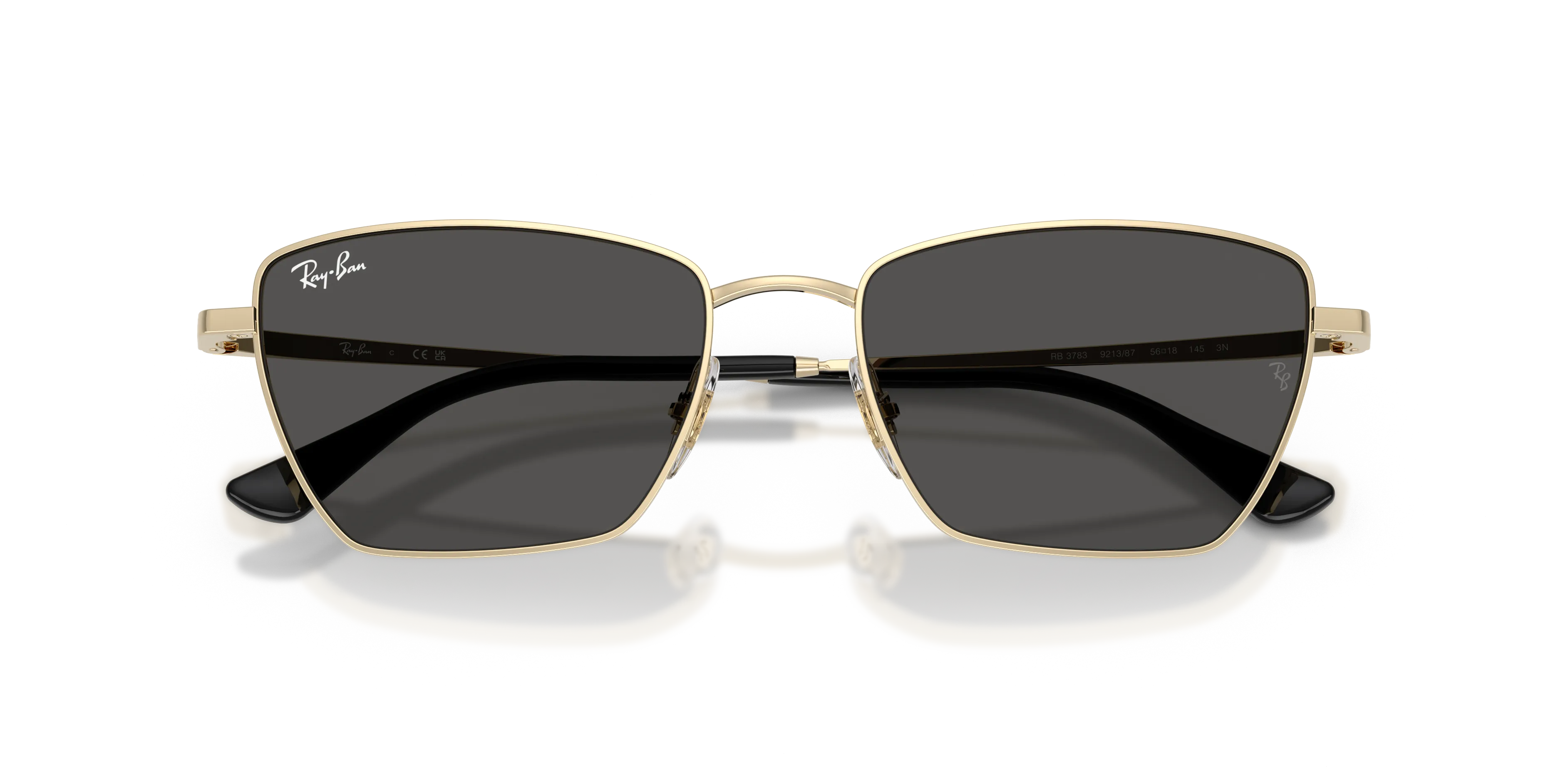 Ray - Ban RB3783 921387 Occhiali da sole Metallo Oro Grigio Geometrica Normale - immagine 2