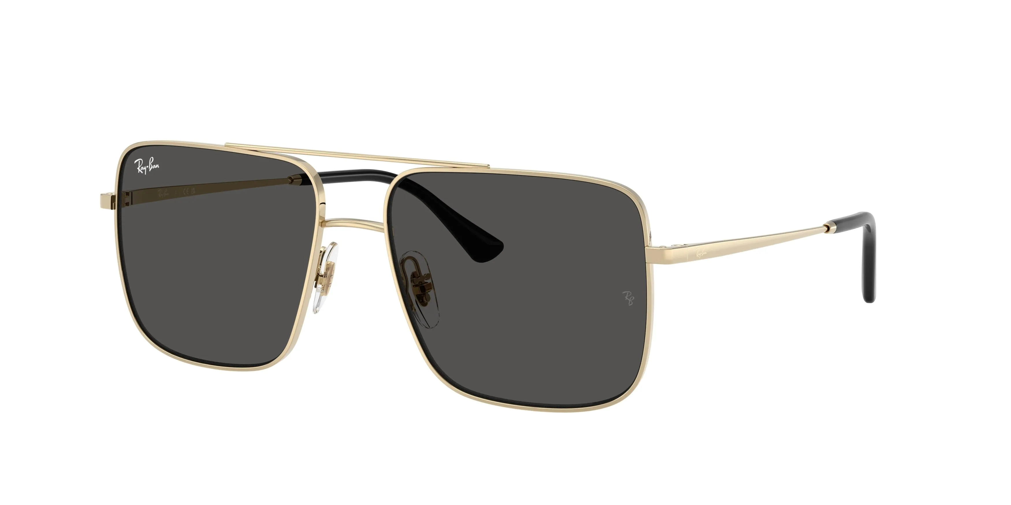 Ray - Ban RB3758 ARI 921387 Occhiali da sole Metallo Oro Grigio Squadrata Normale - immagine 1