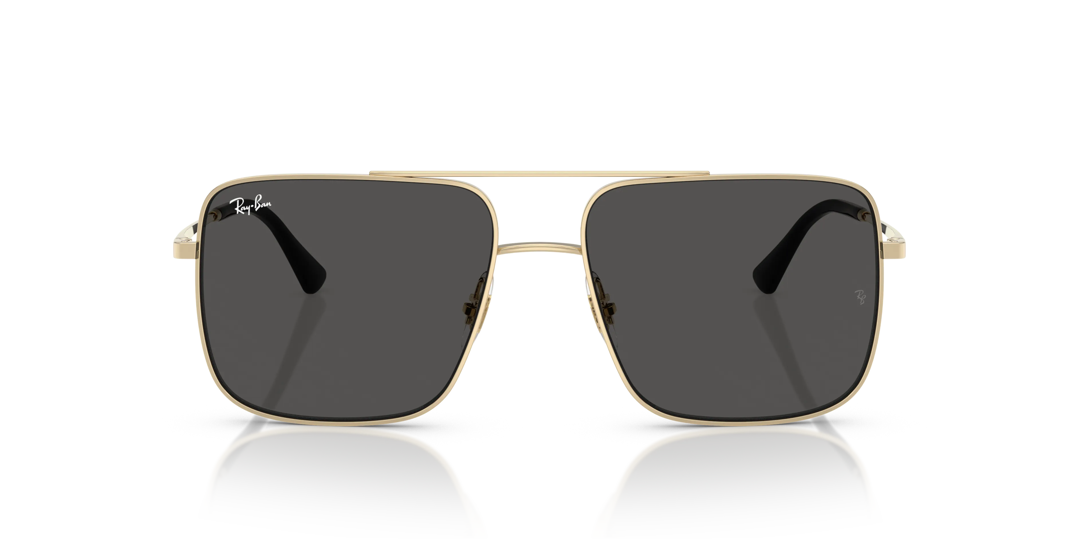 Ray - Ban RB3758 ARI 921387 Occhiali da sole Metallo Oro Grigio Squadrata Normale - immagine 3