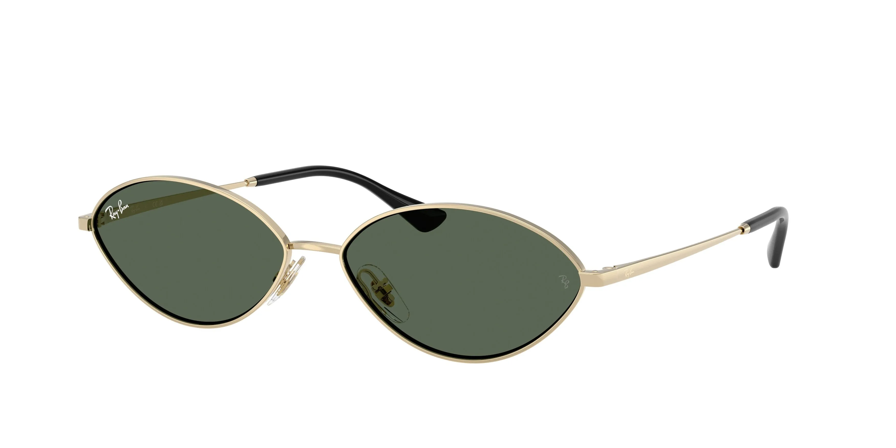 Ray - Ban RB3757 KAI 921371 Occhiali da sole Metallo Oro Verde Rotonda Normale - immagine 1