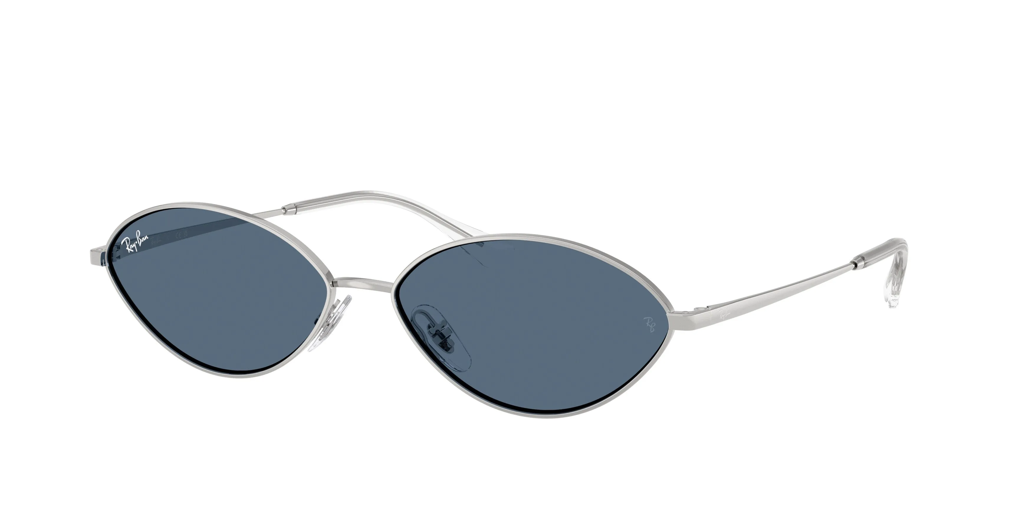 Ray - Ban RB3757 KAI 003/80 Occhiali da sole Metallo Argento Blu Rotonda Normale - immagine 1
