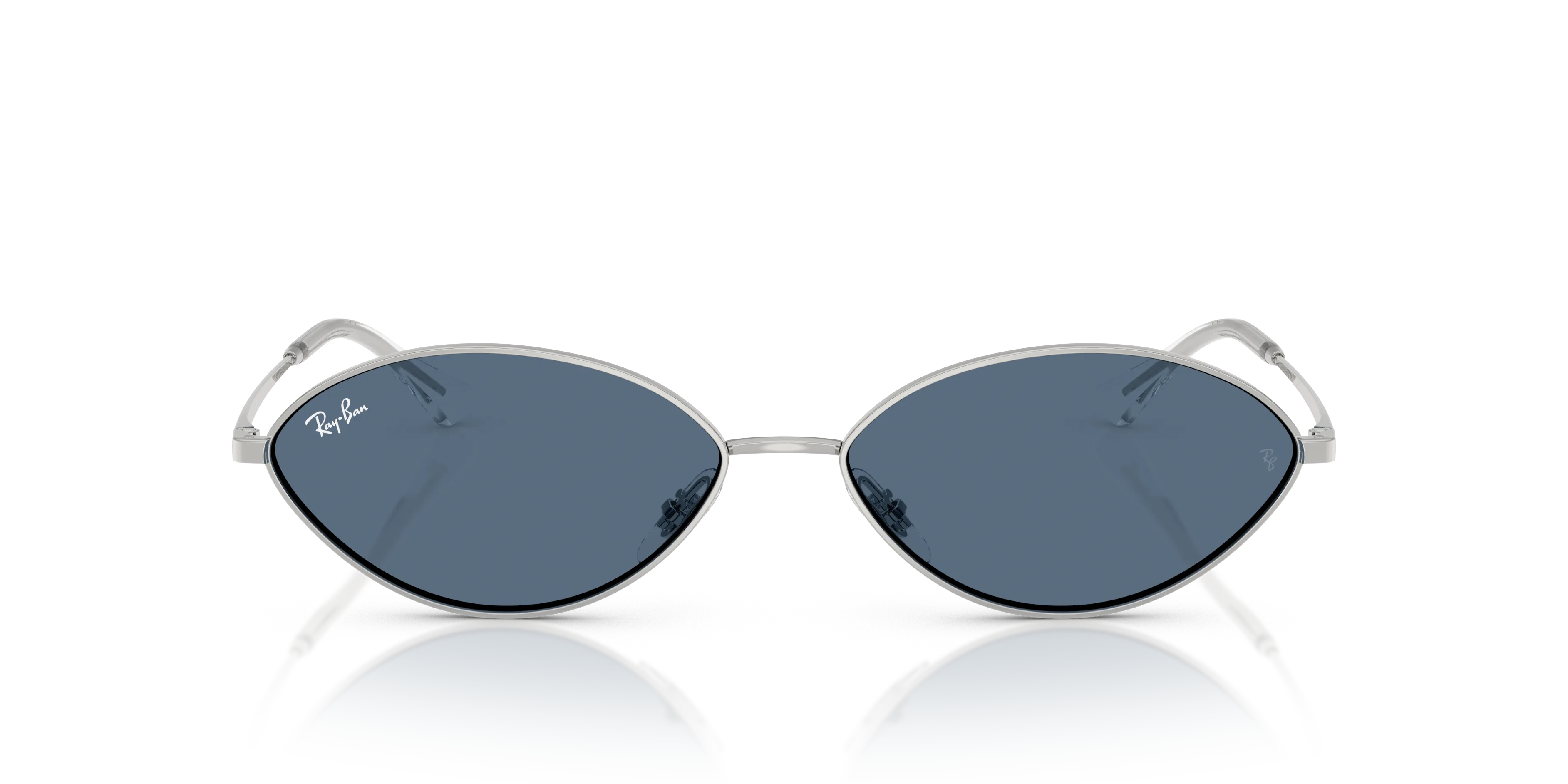 Ray - Ban RB3757 KAI 003/80 Occhiali da sole Metallo Argento Blu Rotonda Normale - immagine 3
