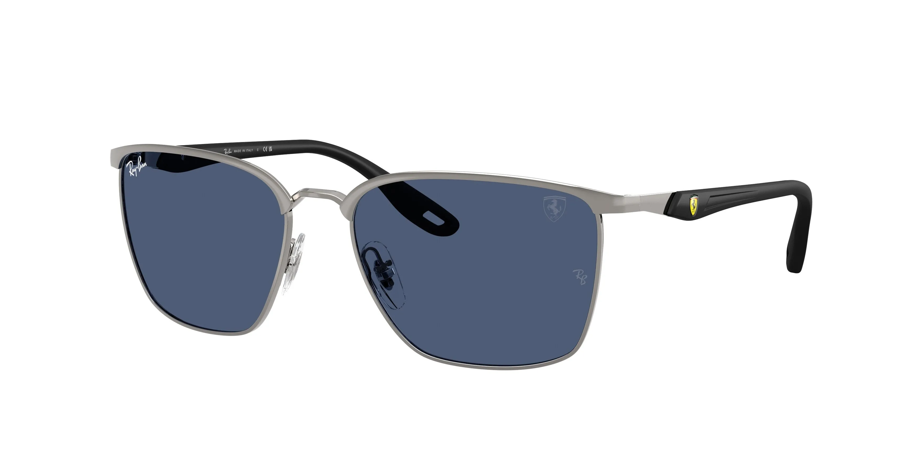 Ray - Ban RB3673M SCUDERIA FERRARI COLLECTION F12480 Occhiali da sole Metallo Argento Blu Squadrata Normale - immagine 1