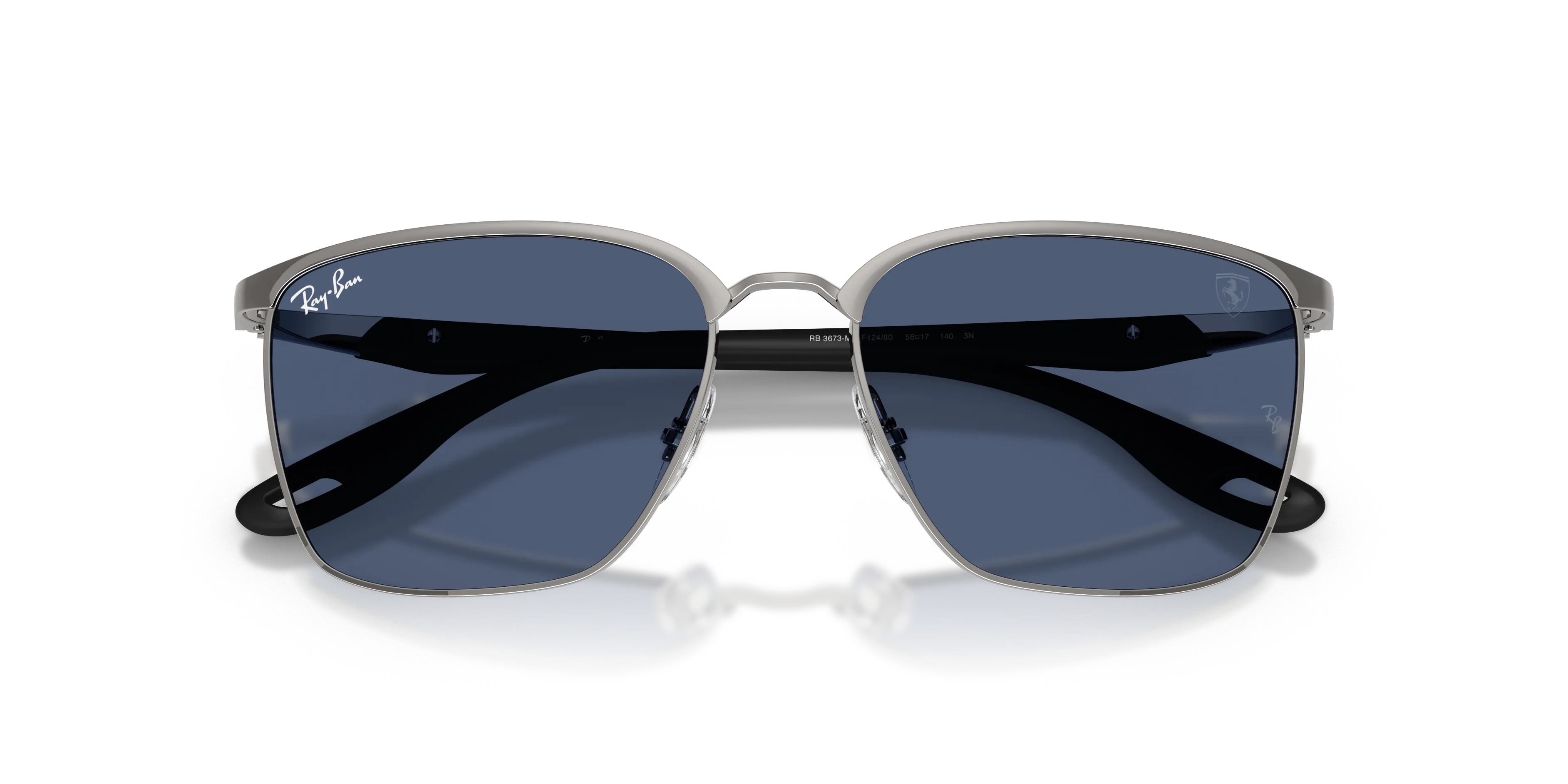 Ray - Ban RB3673M SCUDERIA FERRARI COLLECTION F12480 Occhiali da sole Metallo Argento Blu Squadrata Normale - immagine 2