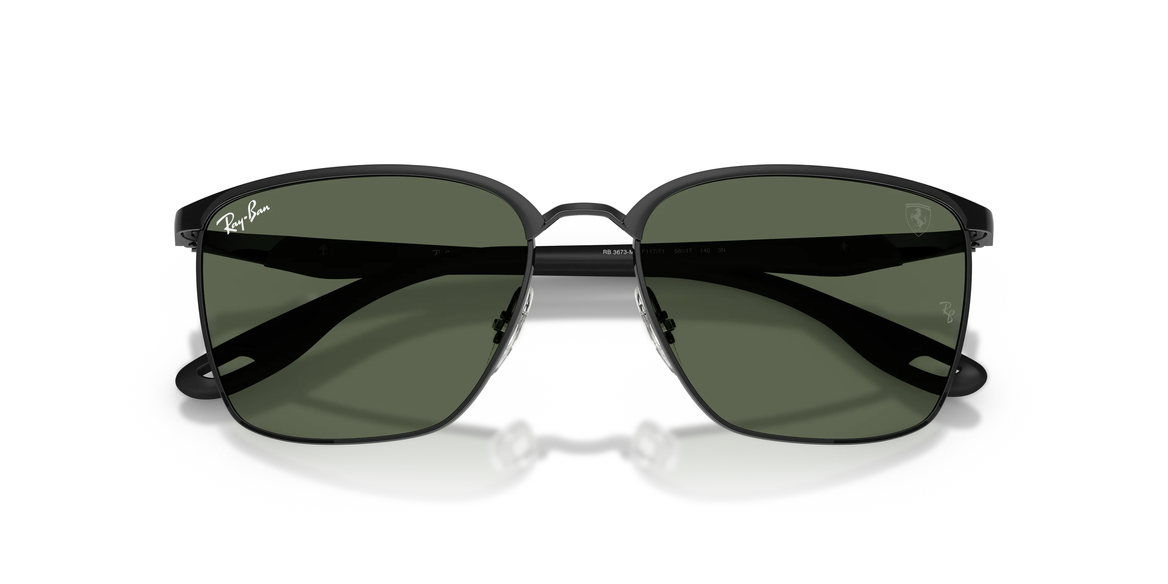 Ray - Ban RB3673M SCUDERIA FERRARI COLLECTION F11771 Occhiali da sole Metallo Nero Verde Squadrata Normale - immagine 2