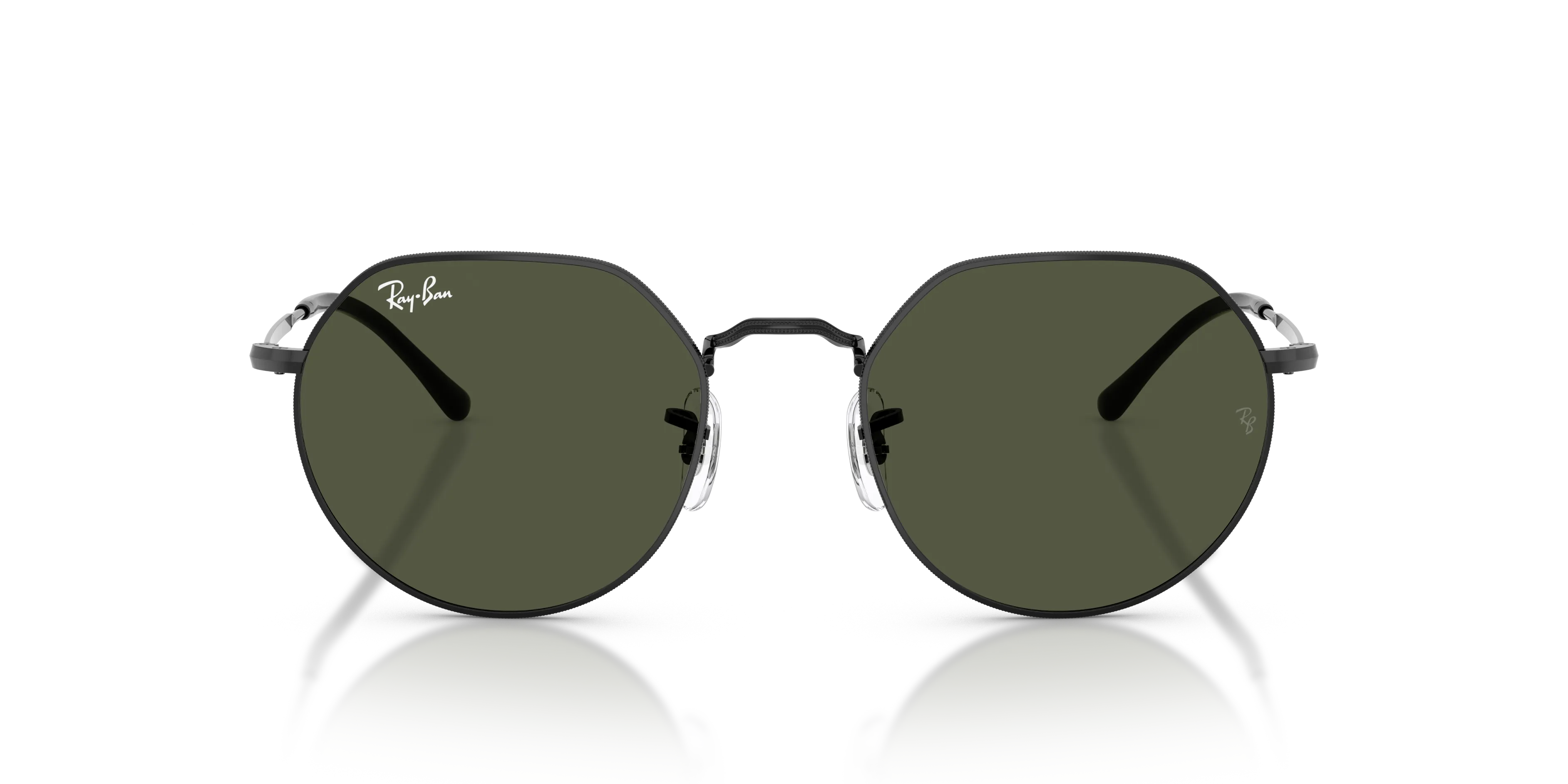 Ray - Ban RB3565 JACK 002/31 Occhiali da sole Metallo Nero Verde Geometrica Normale - immagine 3
