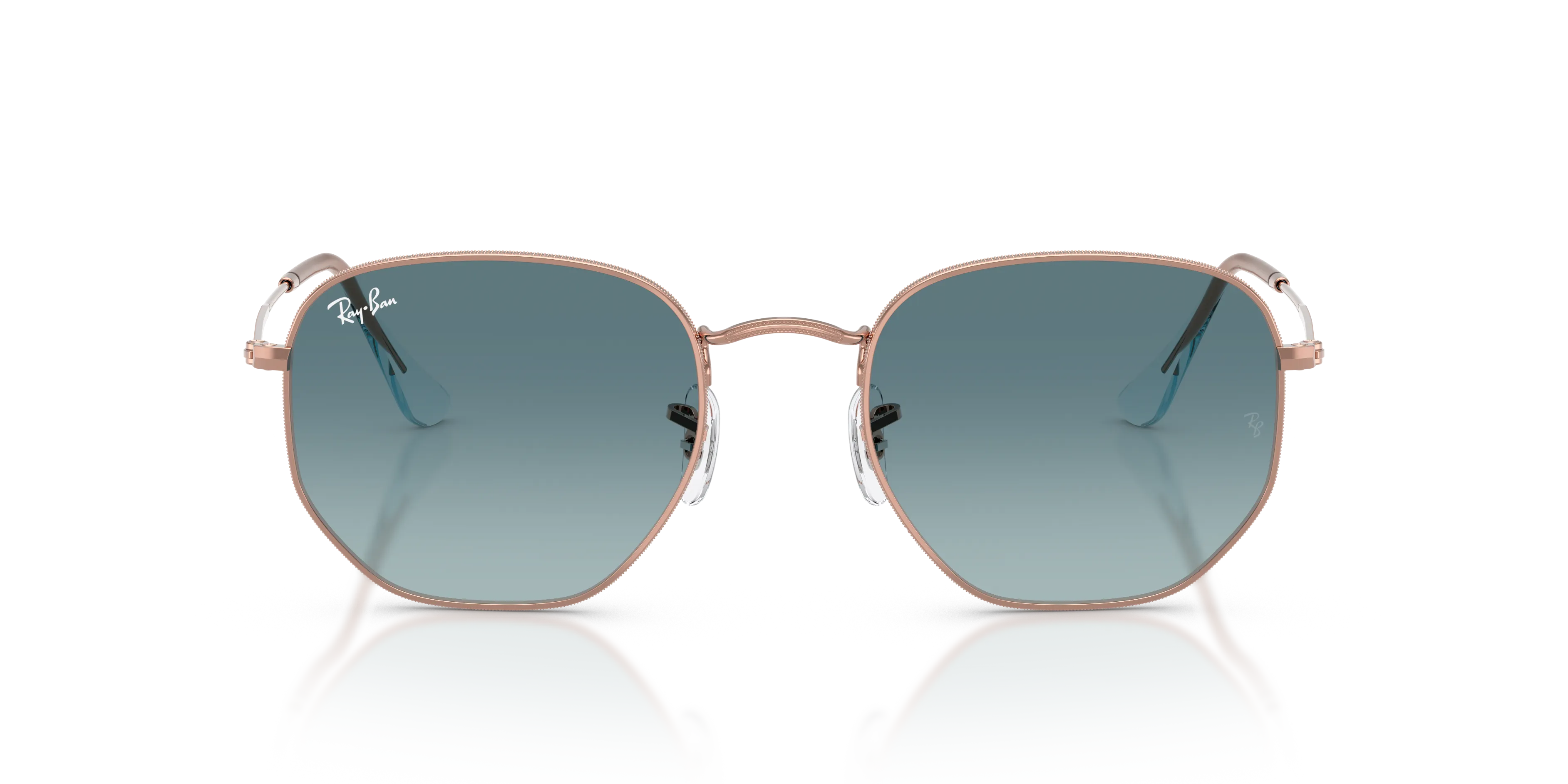 Ray - Ban RB3548N HEXAGONAL 90353M Occhiali da sole Acciaio Bronzo Geometrica Normale Sfumato - immagine 3