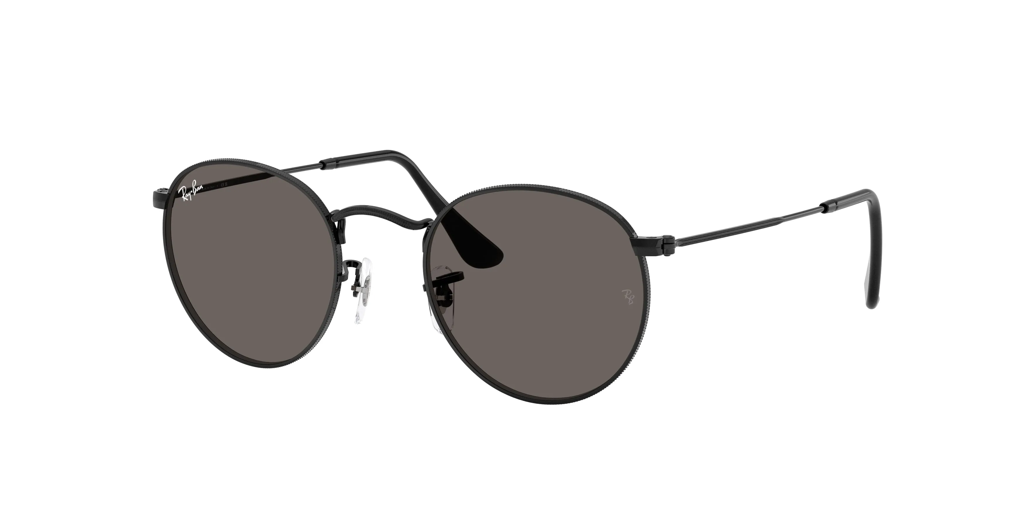 Ray - Ban RB3447 ROUND METAL 002/B1 Occhiali da sole Metallo Nero Grigio Rotonda Normale - immagine 1