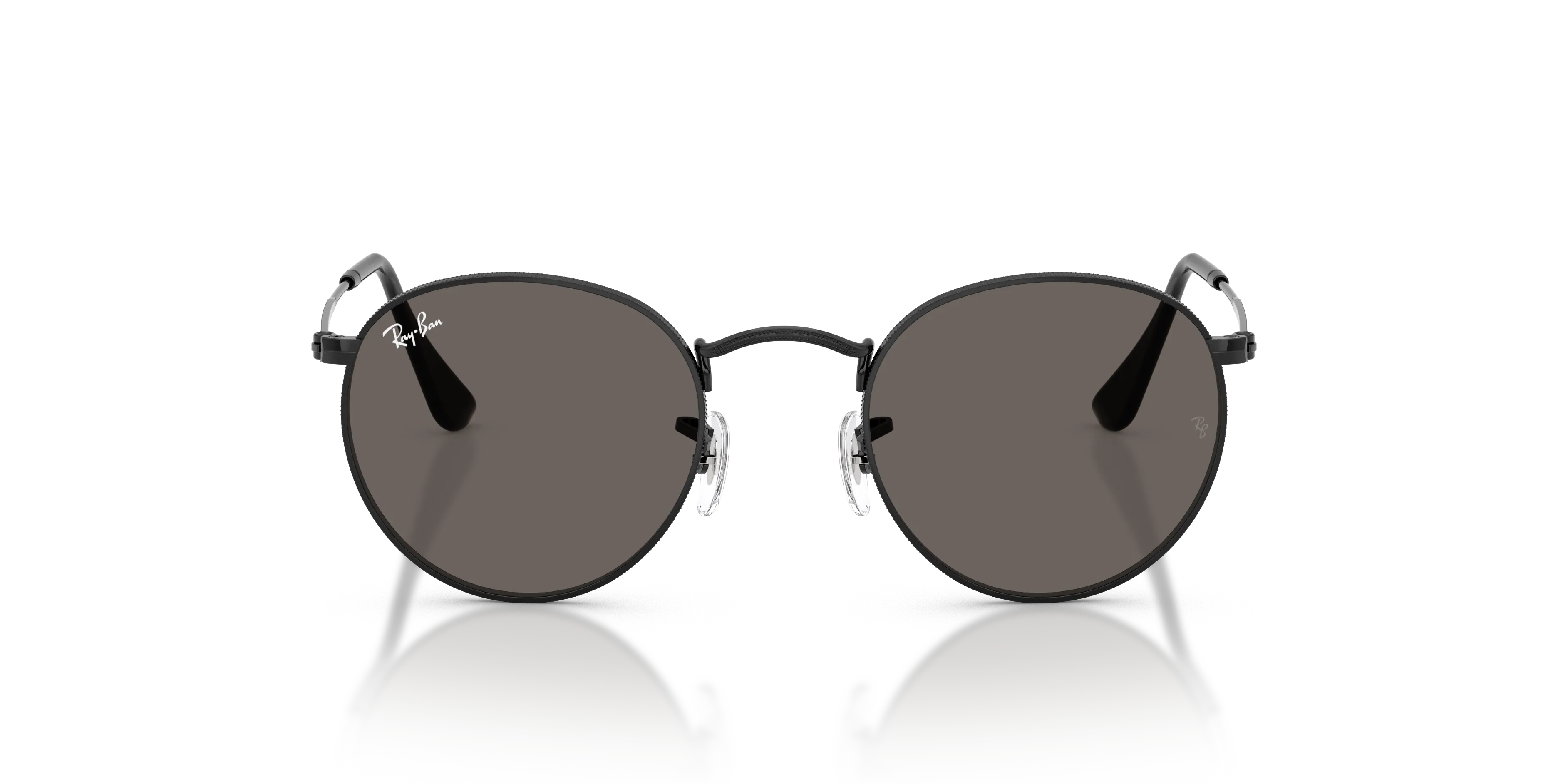 Ray - Ban RB3447 ROUND METAL 002/B1 Occhiali da sole Metallo Nero Grigio Rotonda Normale - immagine 3