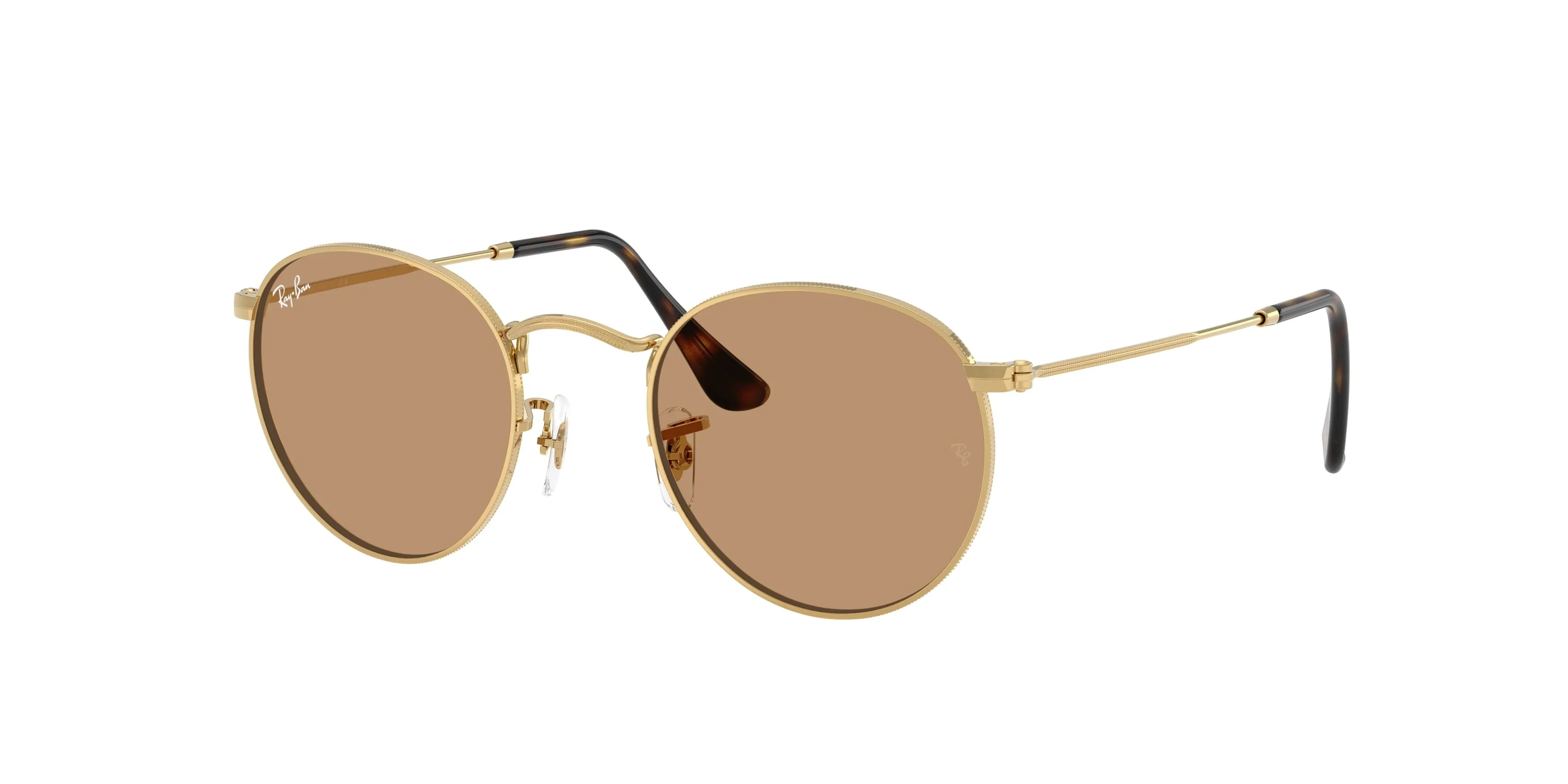Ray - Ban RB3447 ROUND METAL 001/53 Occhiali da sole Metallo Oro Marrone Rotonda Normale - immagine 1