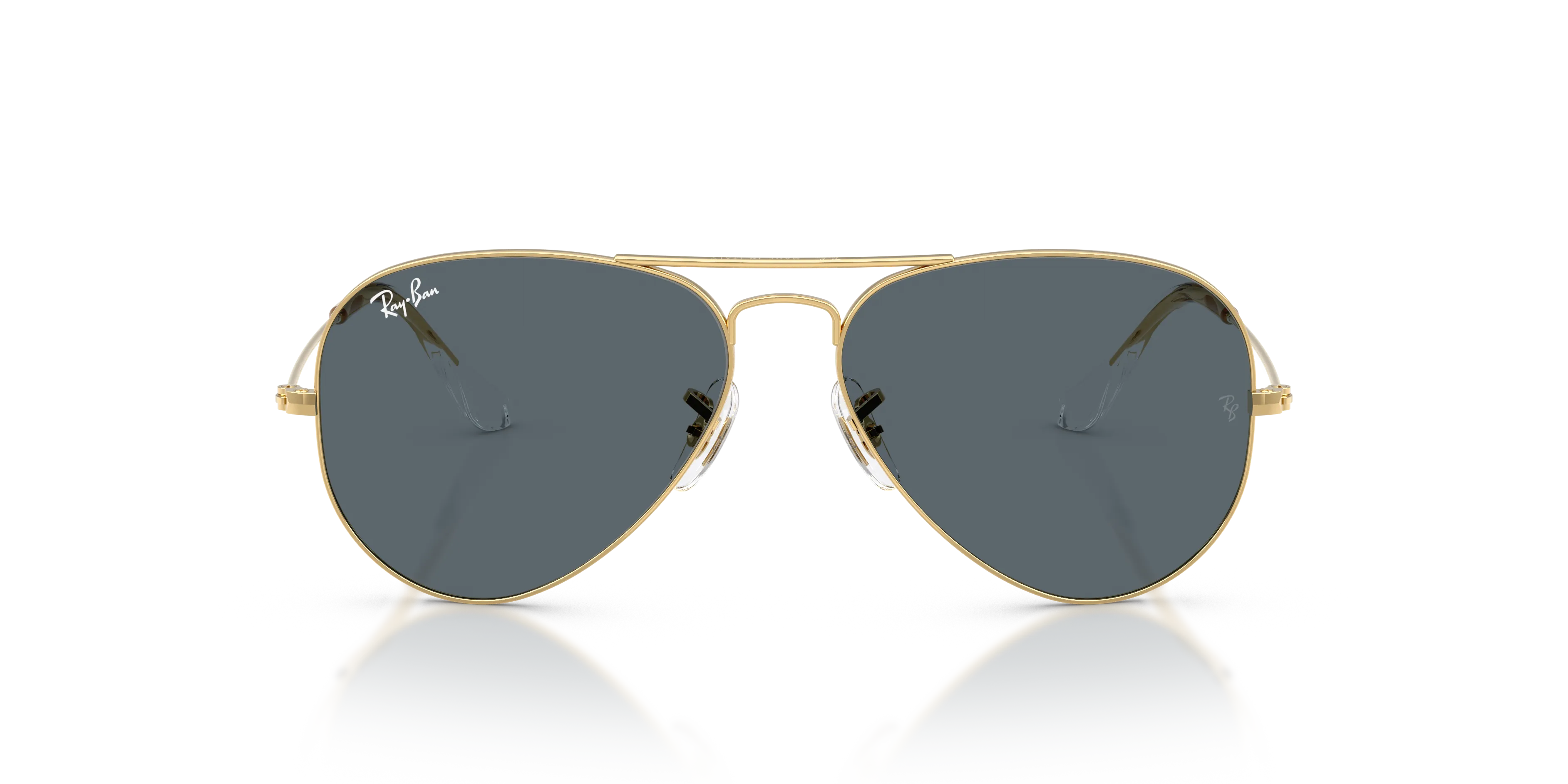 Ray - Ban RB3025 AVIATOR 9219R5 Occhiali da sole Metallo Oro Blu Pilot Normale - immagine 3