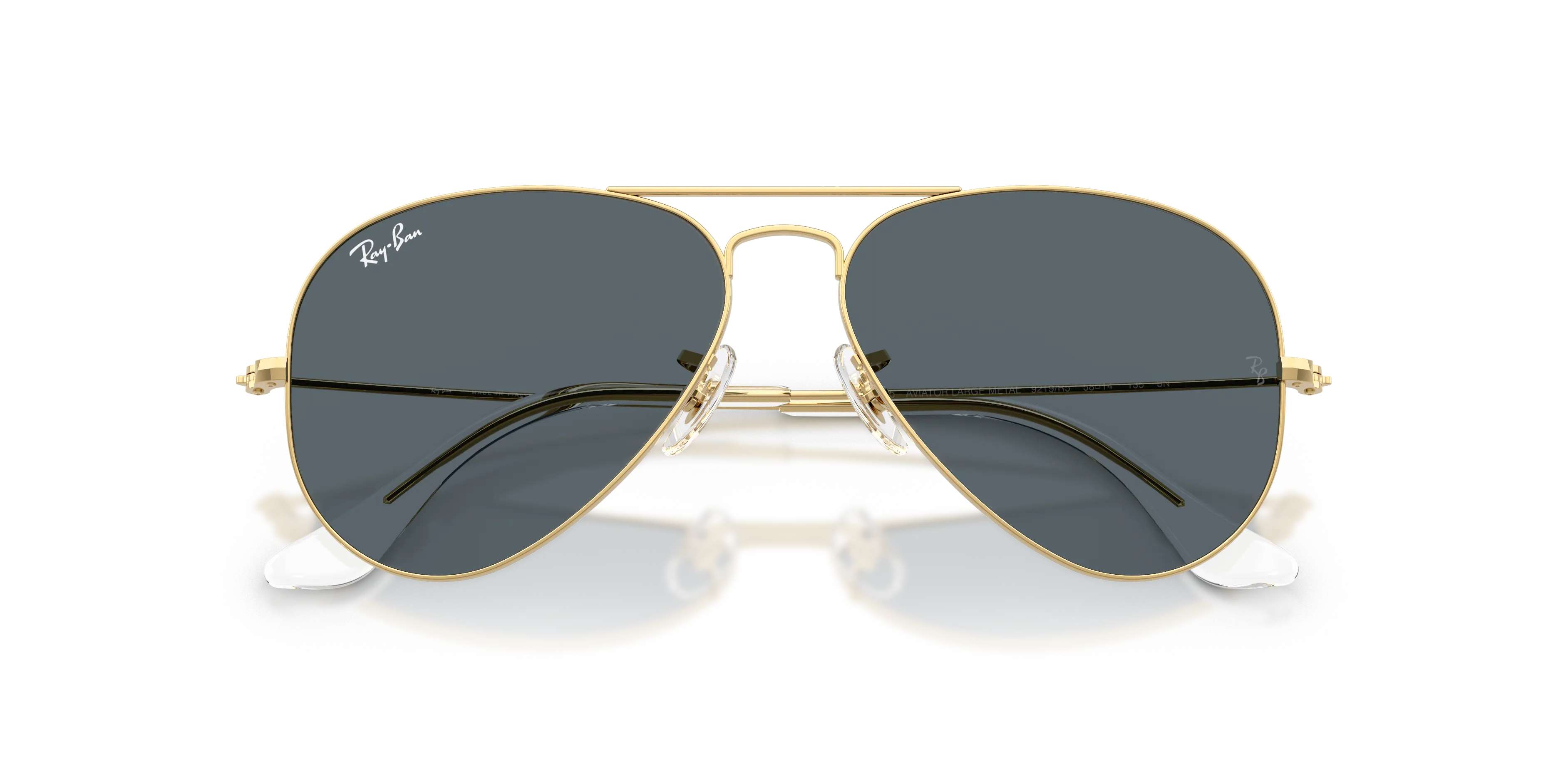 Ray - Ban RB3025 AVIATOR 9219R5 Occhiali da sole Metallo Oro Blu Pilot Normale - immagine 2