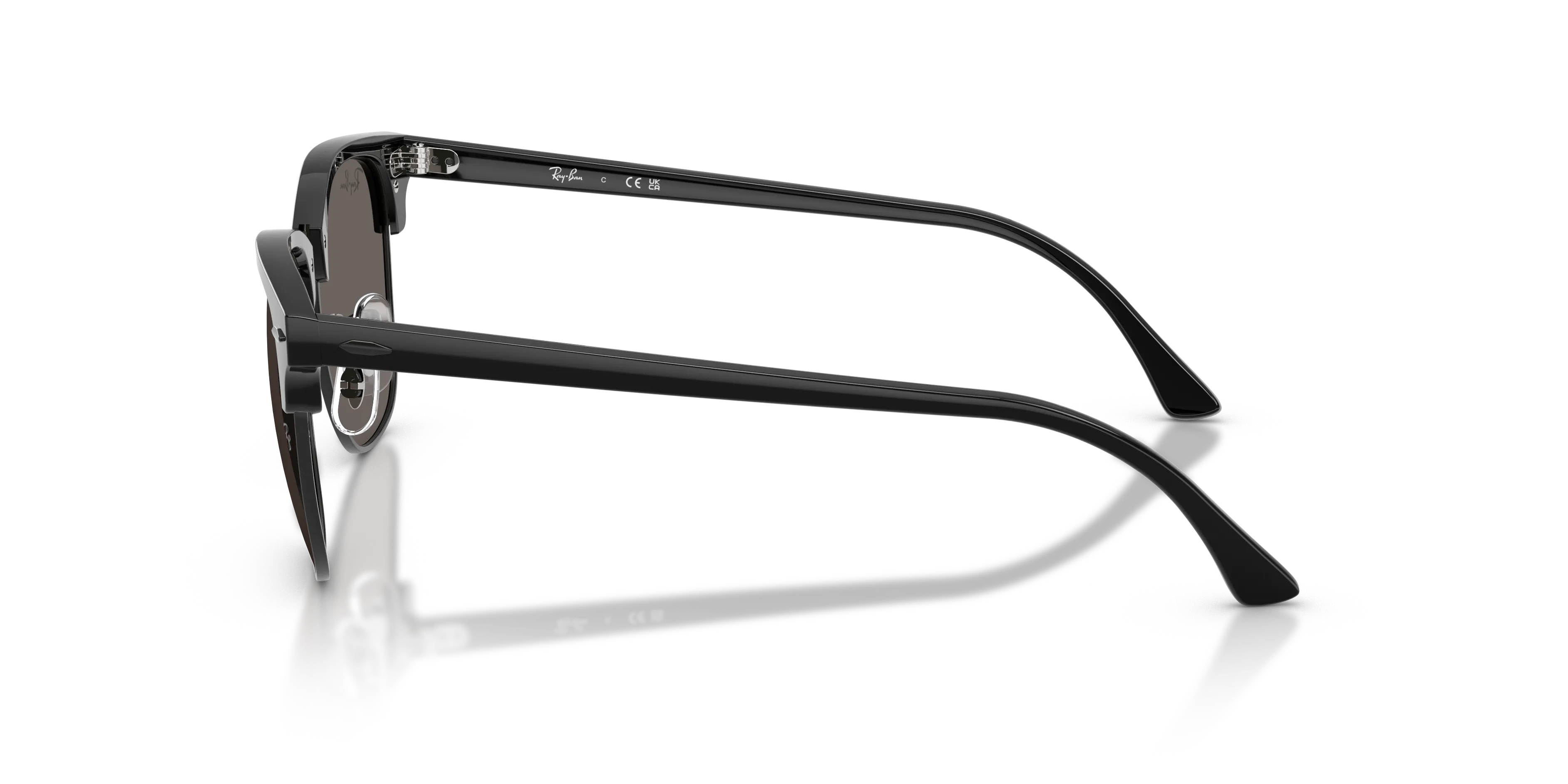 Ray - Ban RB3016 CLUBMASTER 1291B1 Occhiali da sole Acetato Nero Grigio Squadrata Normale - immagine 4