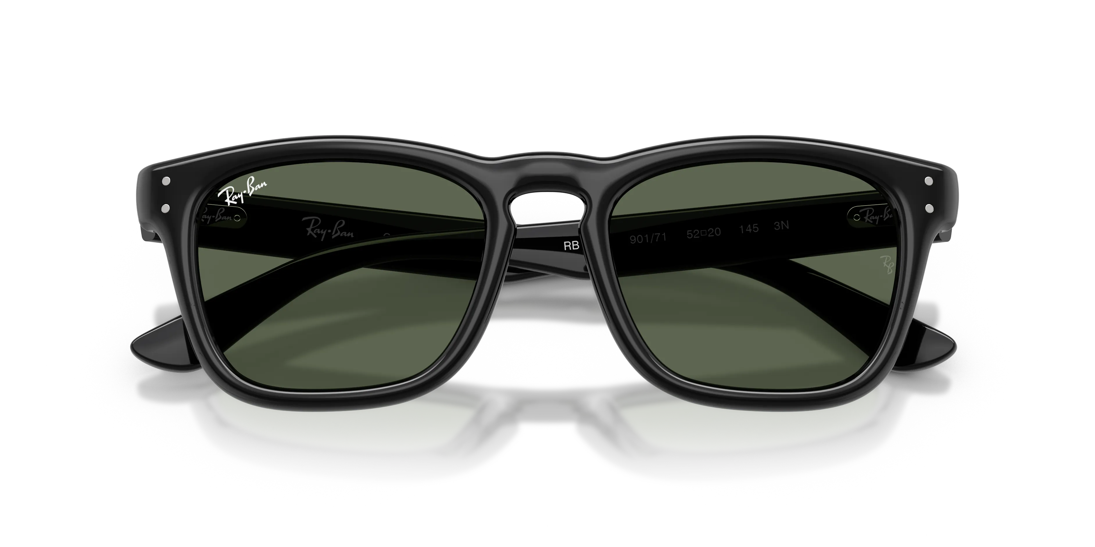 Ray - Ban RB2238 901/71 Occhiali da sole Acetato Nero Verde Squadrata Normale - immagine 2