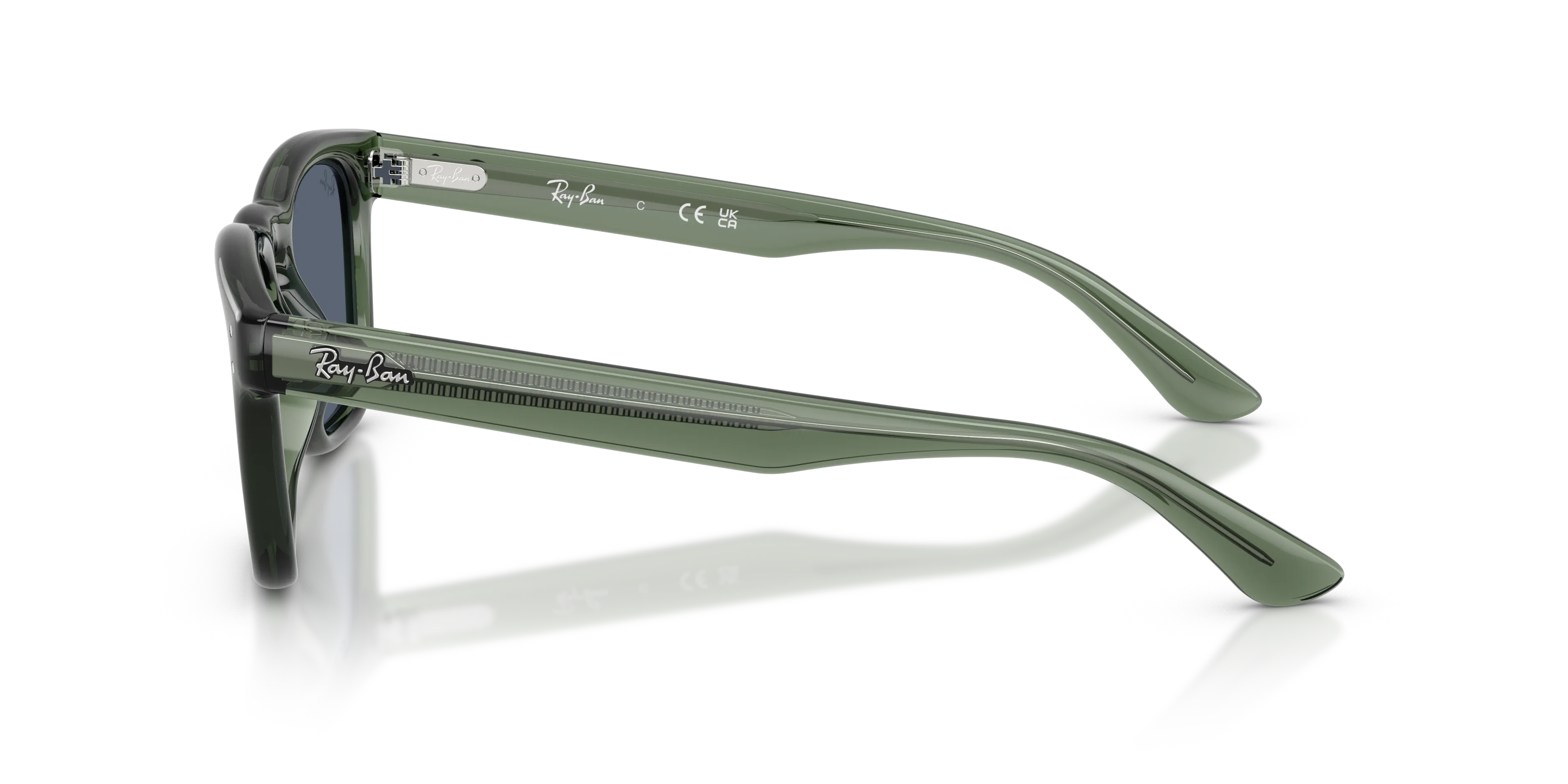 Ray - Ban RB2238 689887 Occhiali da sole Acetato Verde Grigio Squadrata Normale - immagine 4