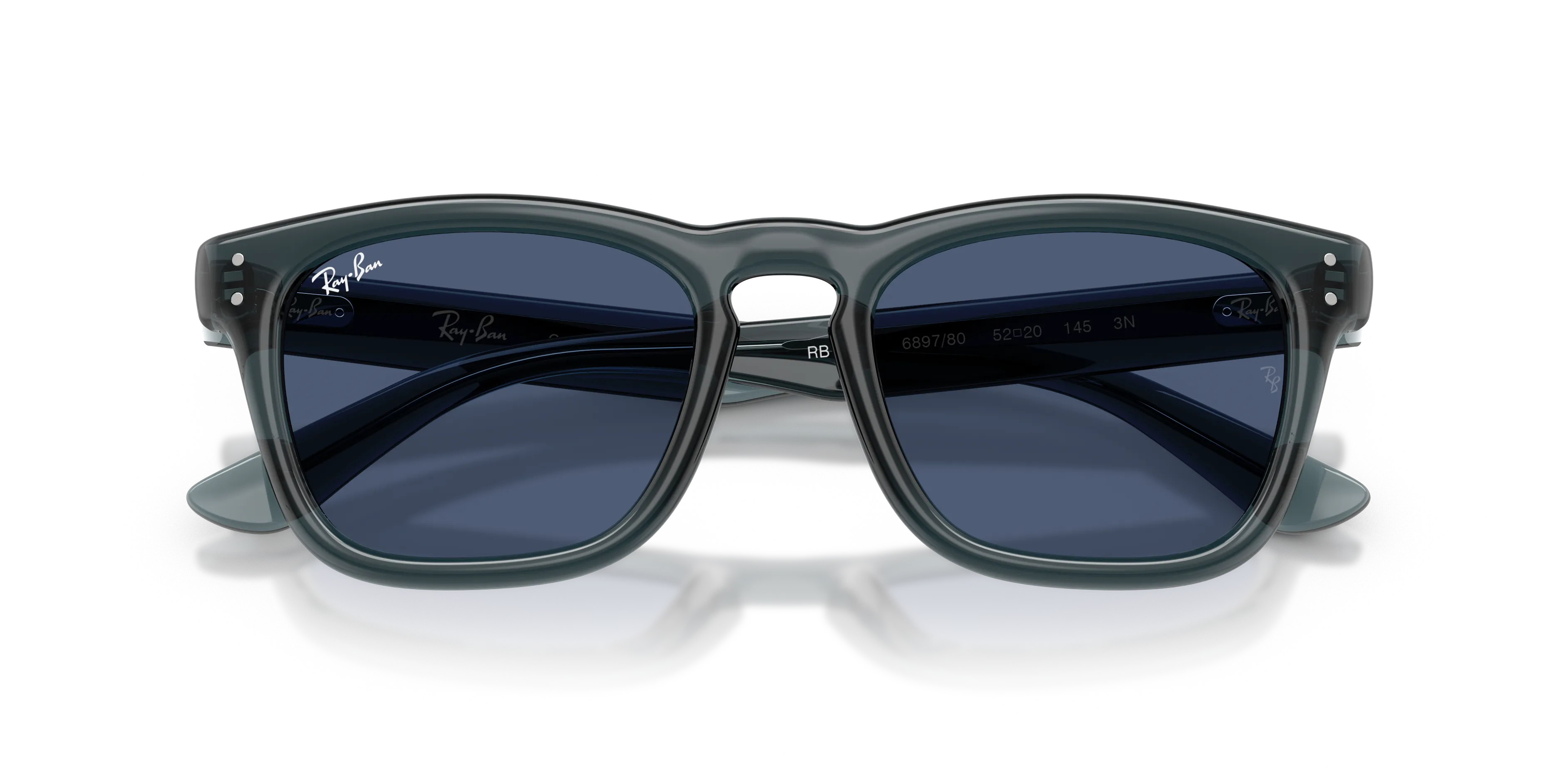 Ray - Ban RB2238 689780 Occhiali da sole Acetato Blu Blu Squadrata Normale - immagine 2