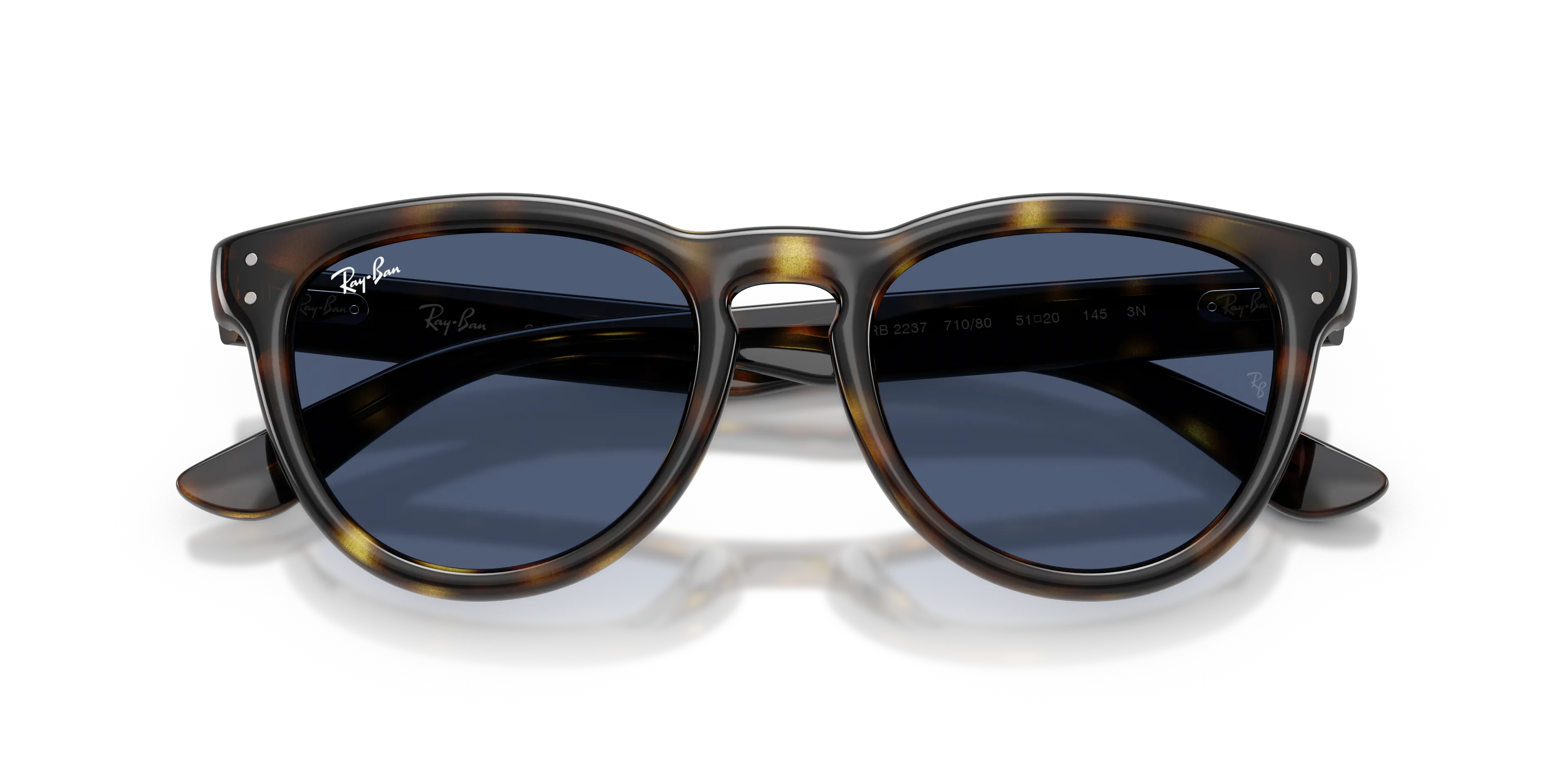 Ray - Ban RB2237 710/80 Occhiali da sole Acetato Tartaruga Blu Pantos Normale - immagine 2
