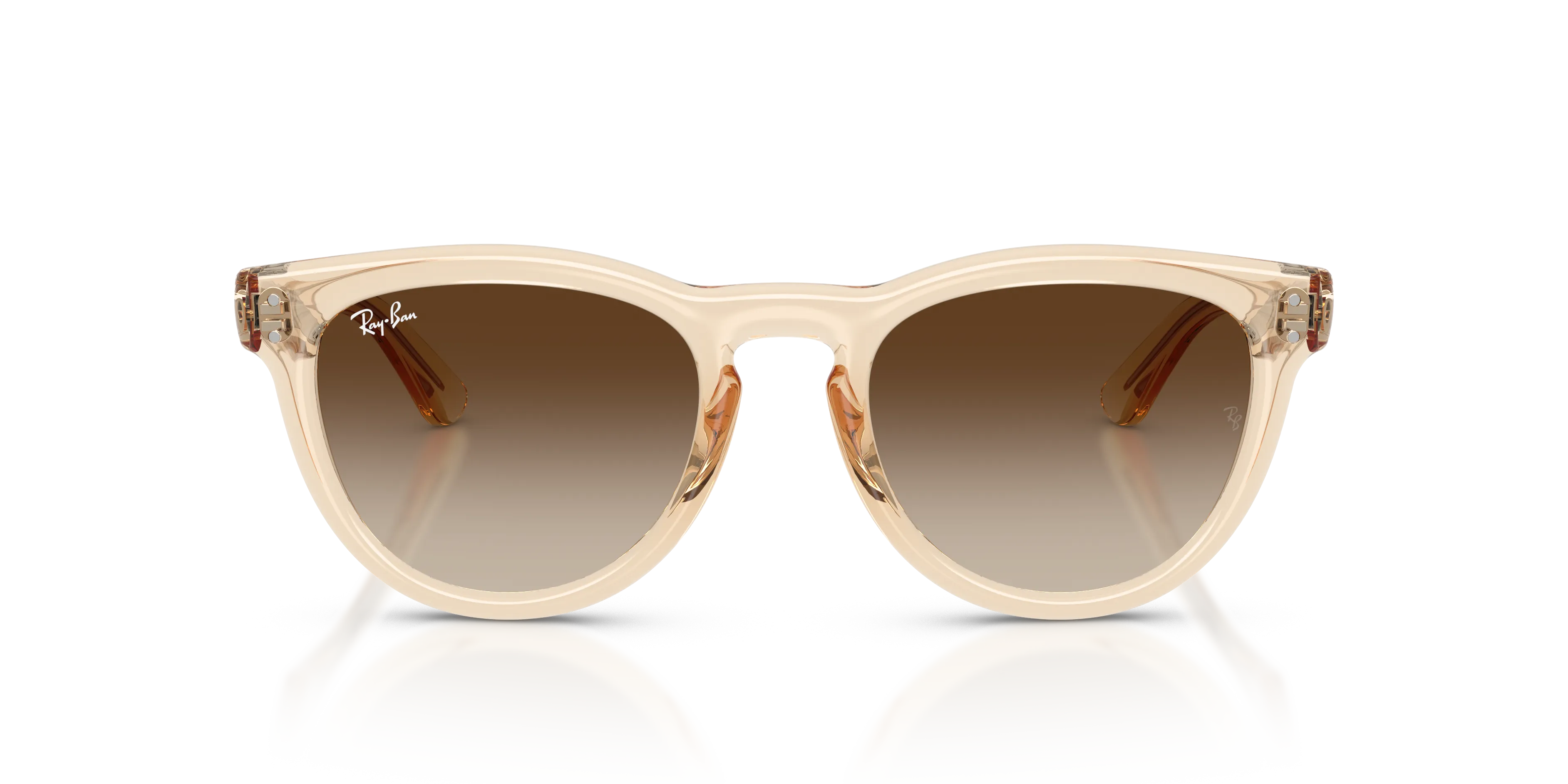 Ray - Ban RB2237 690213 Occhiali da sole Acetato Rosa Marrone Pantos Normale Sfumato - immagine 3