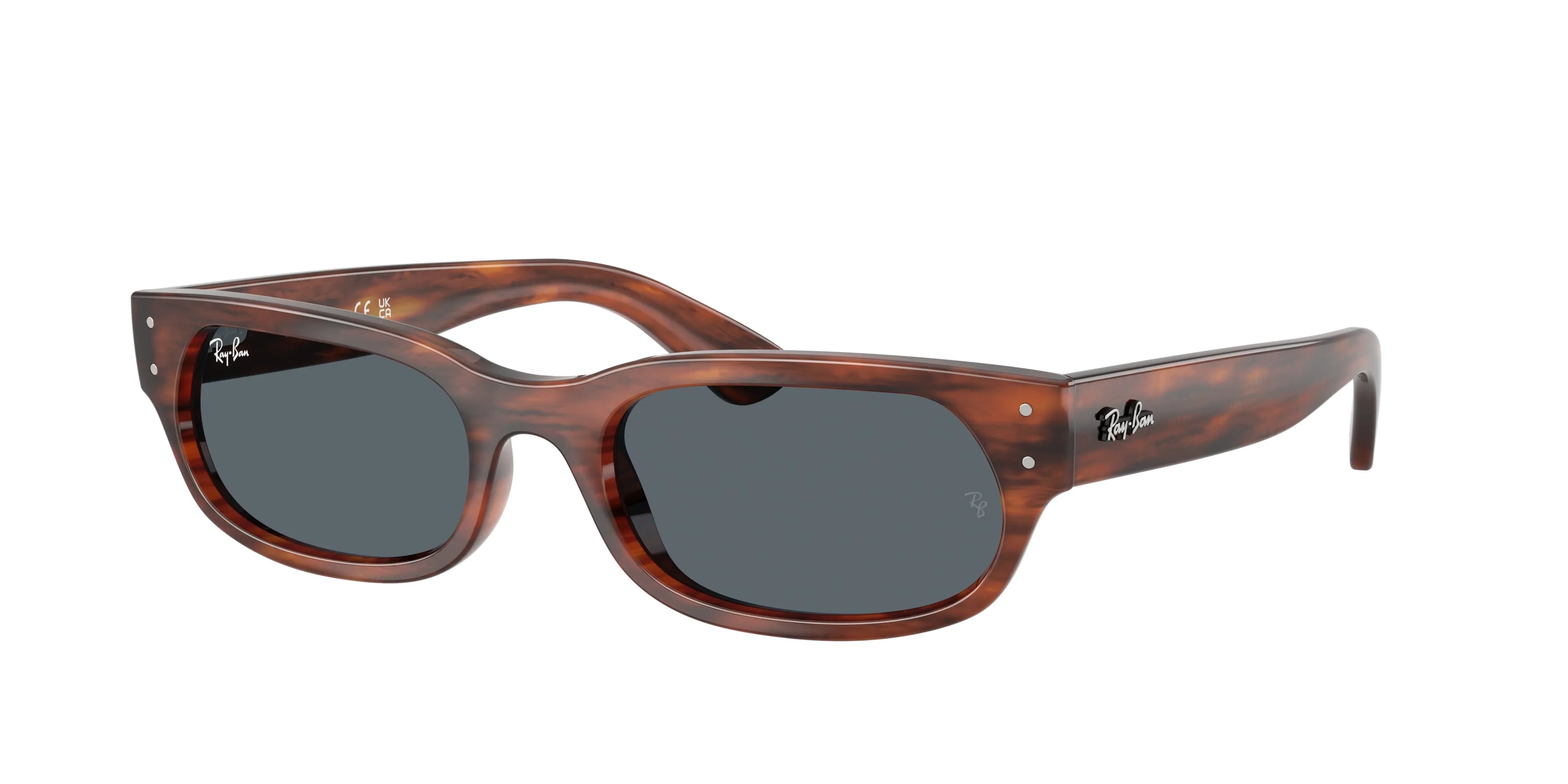 Ray - Ban RB2236 954/R5 Occhiali da sole Acetato Marrone Blu Geometrica Normale - immagine 1