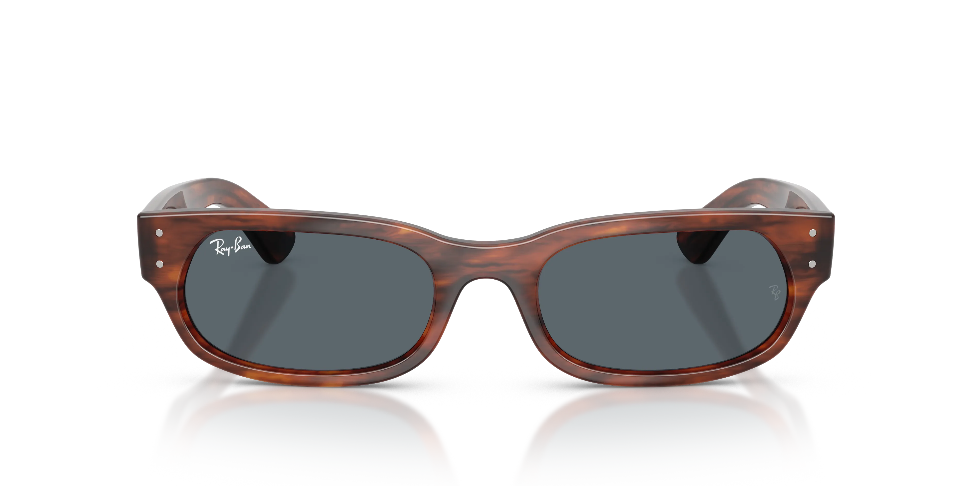 Ray - Ban RB2236 954/R5 Occhiali da sole Acetato Marrone Blu Geometrica Normale - immagine 3