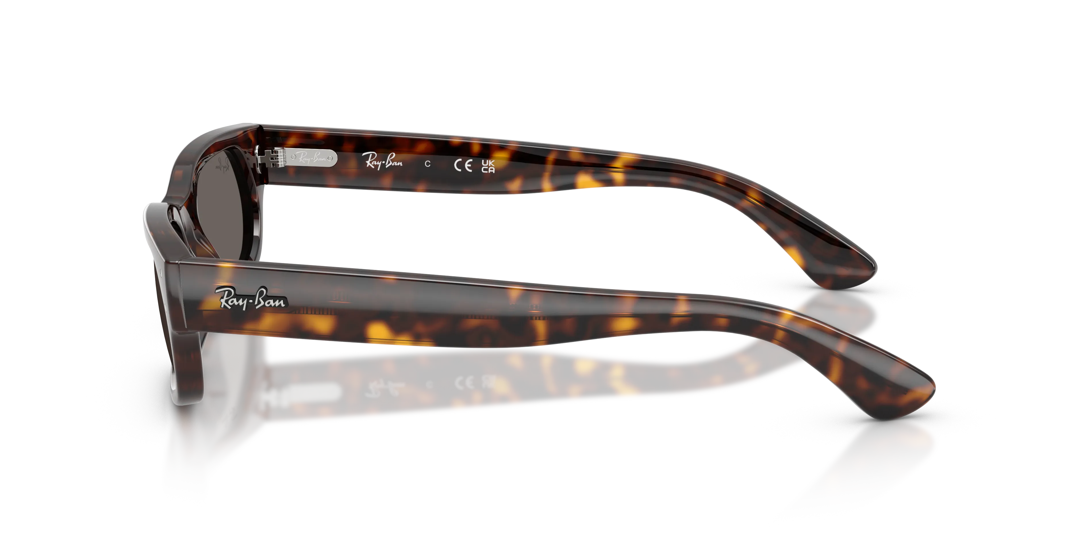 Ray - Ban RB2236 902/B1 Occhiali da sole Acetato Tartaruga Grigio Geometrica Normale - immagine 4