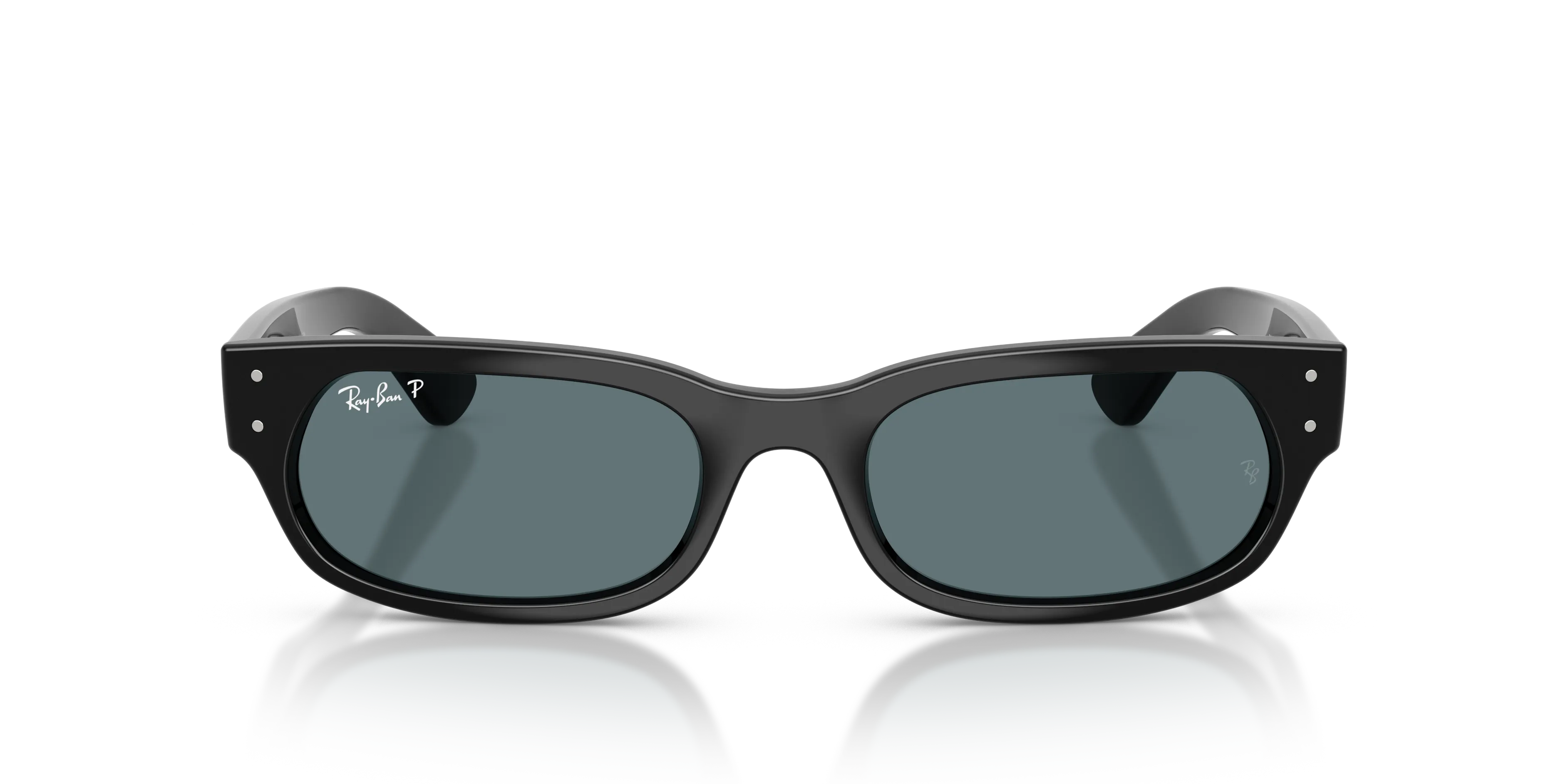 Ray - Ban RB2236 901/48 Occhiali da sole Acetato Nero Grigio Geometrica Polarizzata - immagine 3