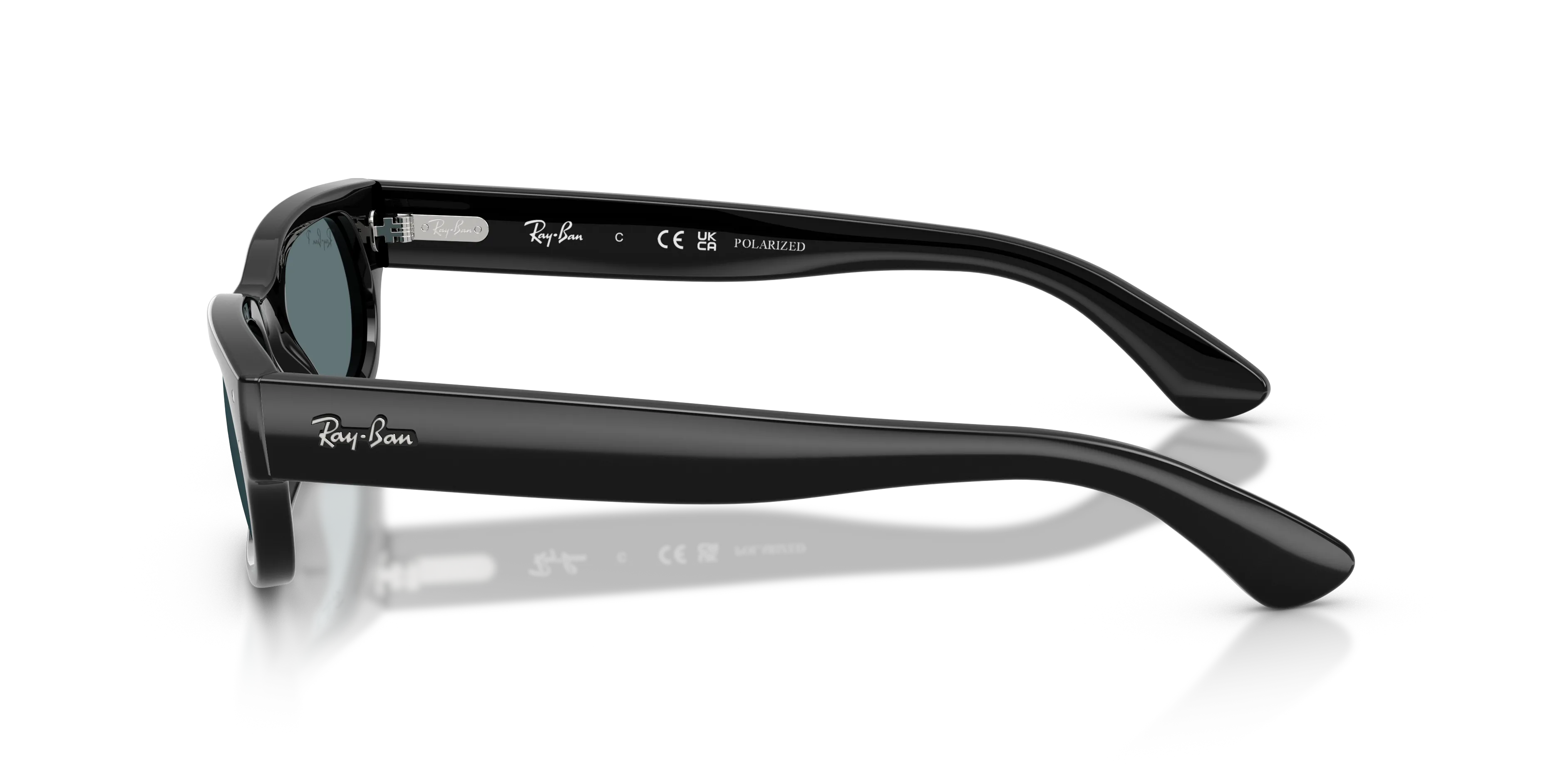 Ray - Ban RB2236 901/48 Occhiali da sole Acetato Nero Grigio Geometrica Polarizzata - immagine 4