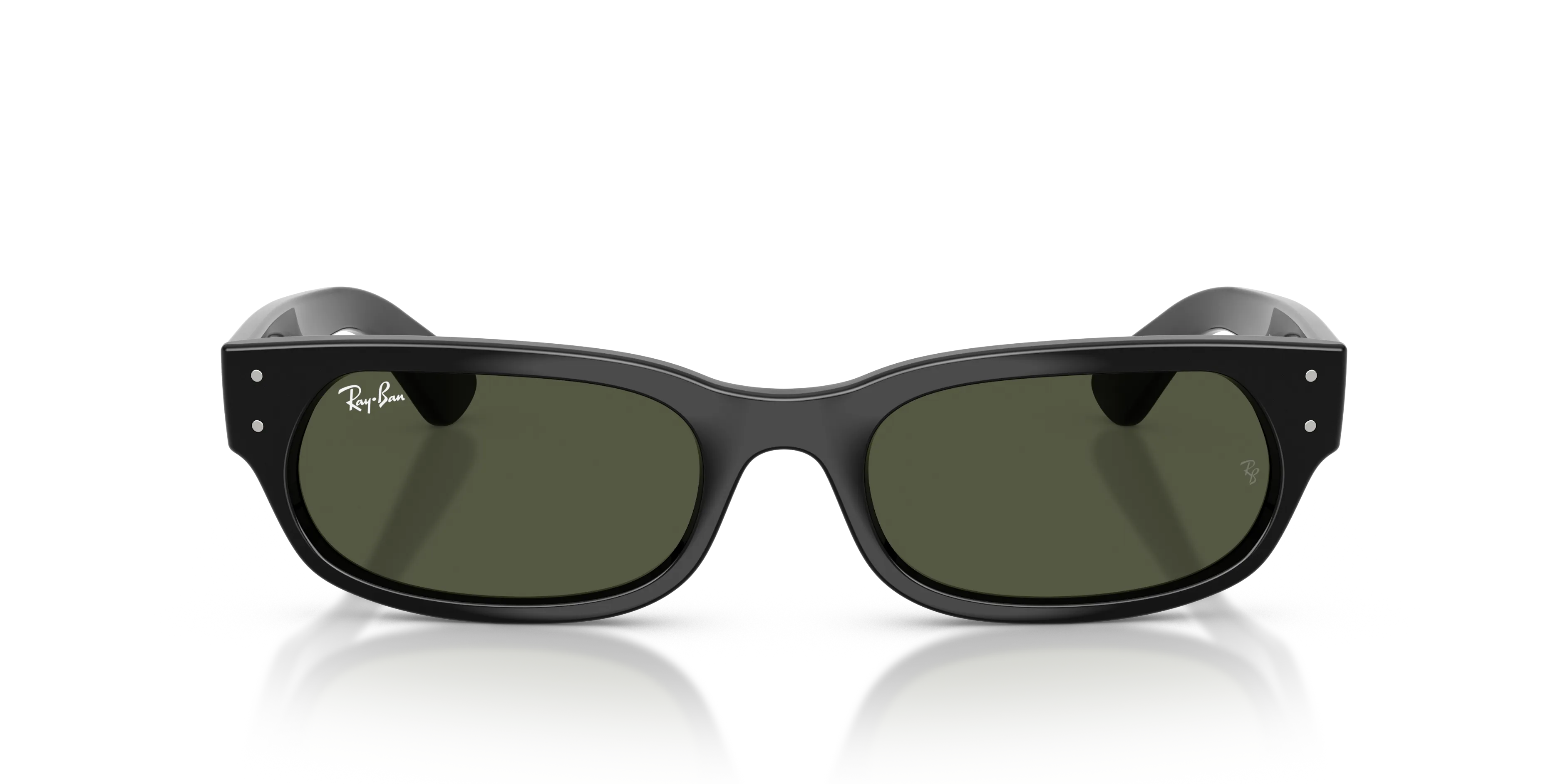 Ray - Ban RB2236 901/31 Occhiali da sole Acetato Nero Verde Geometrica Normale - immagine 3