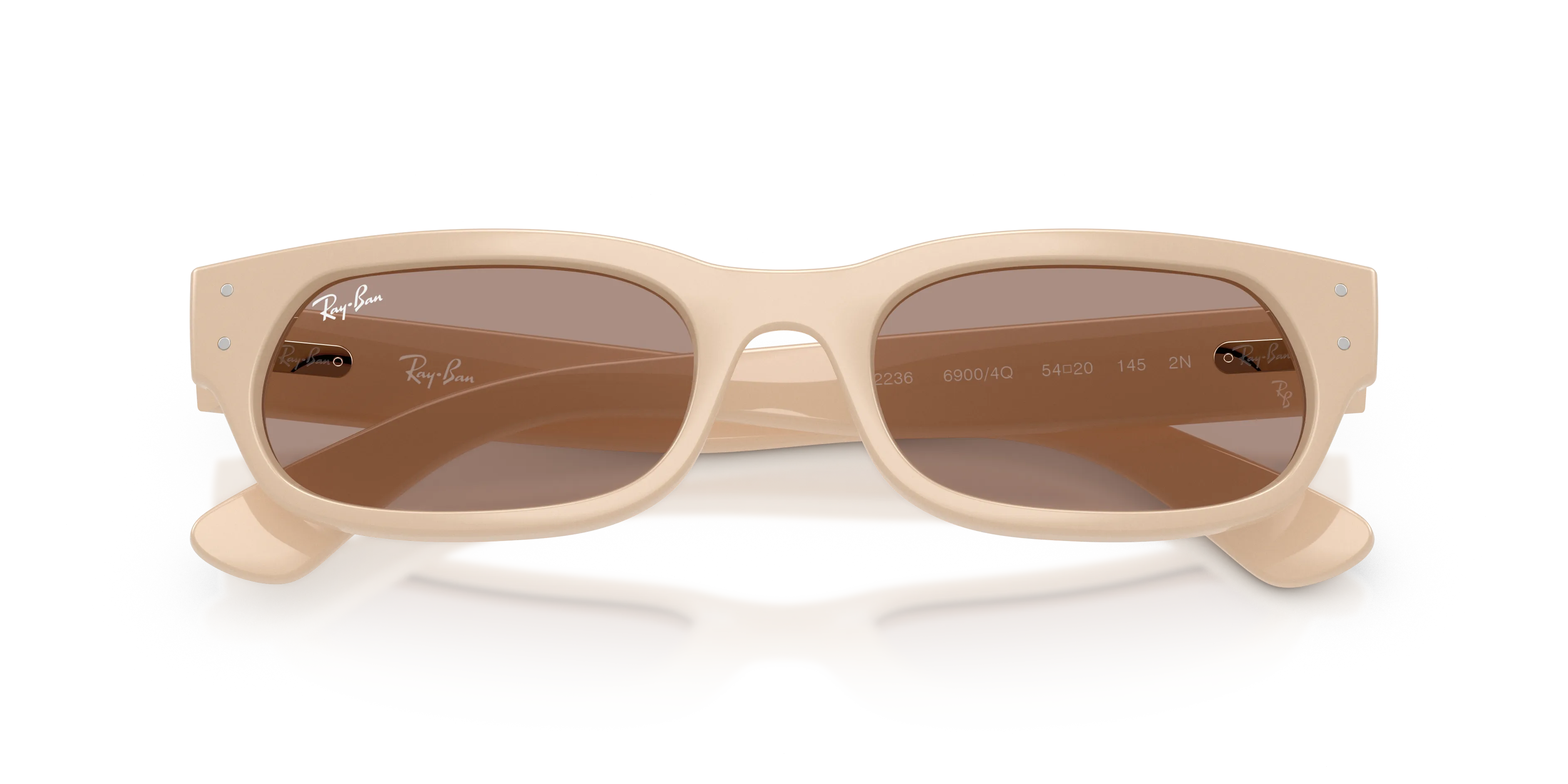 Ray - Ban RB2236 69004Q Occhiali da sole Acetato Rosa Marrone Geometrica Normale - immagine 2