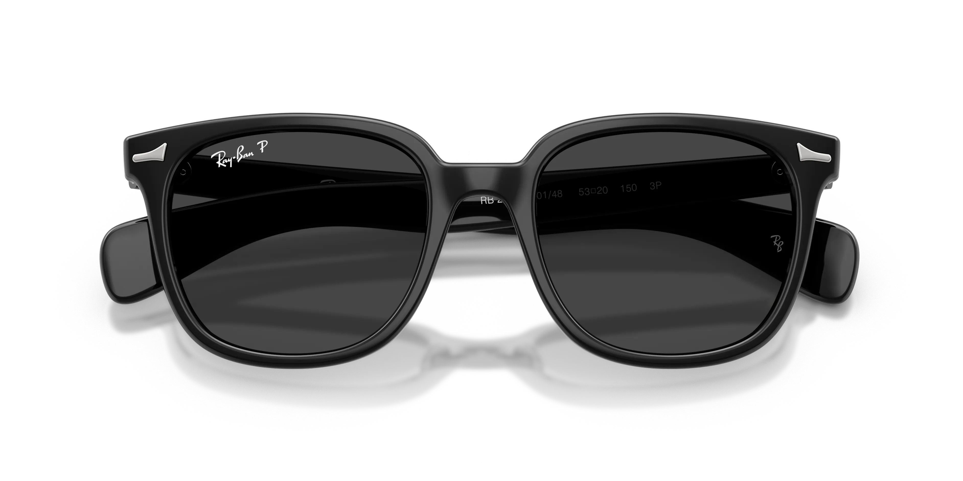 Ray - Ban RB2235 BRUNEL II 901/48 Occhiali da sole Acetato Nero Grigio Squadrata Polarizzata - immagine 2