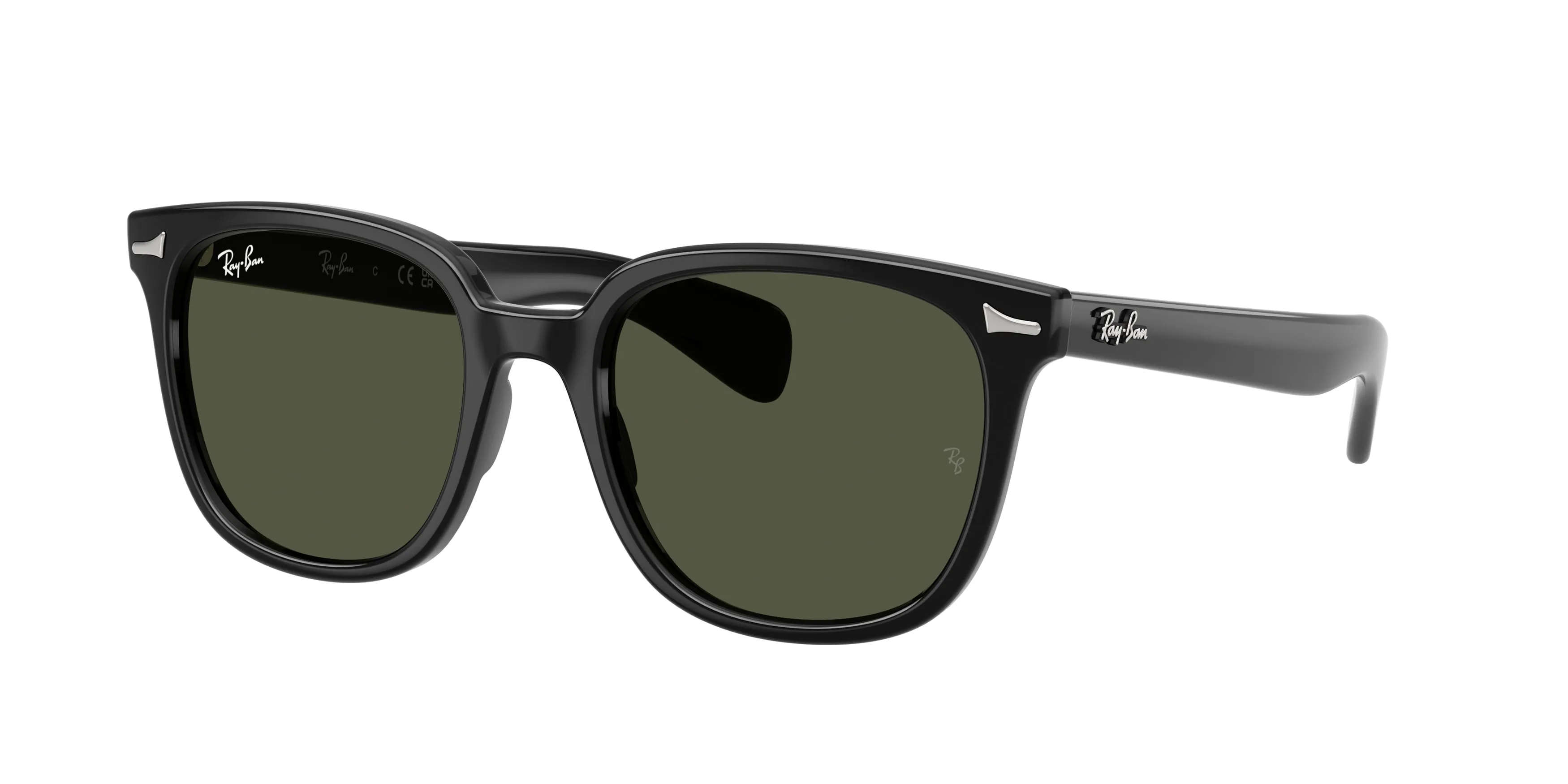 Ray - Ban RB2235 BRUNEL II 901/31 Occhiali da sole Acetato Nero Verde Squadrata Normale - immagine 1