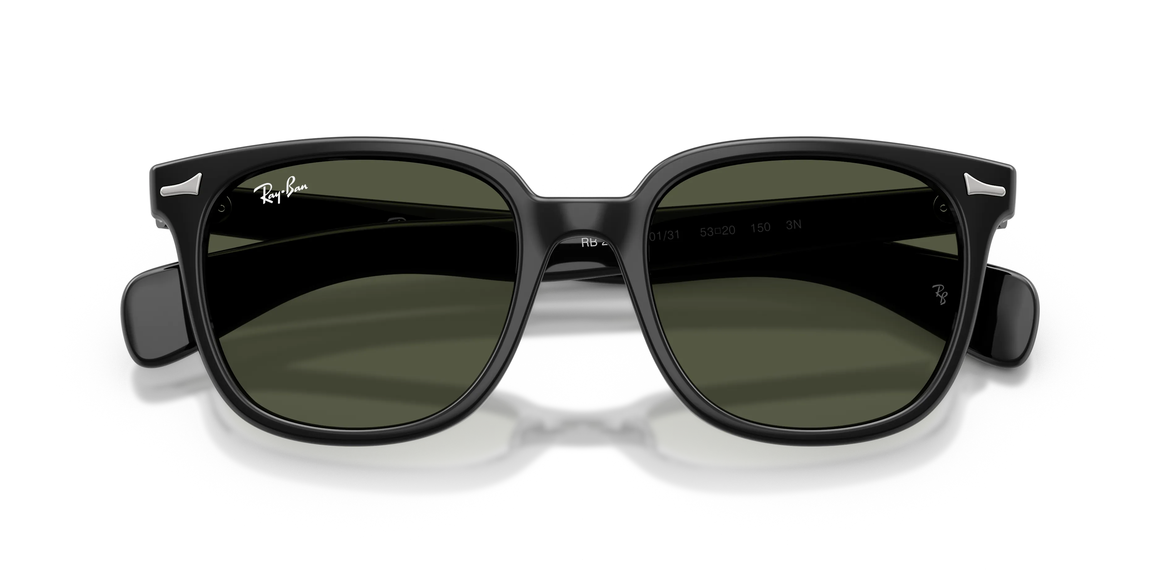 Ray - Ban RB2235 BRUNEL II 901/31 Occhiali da sole Acetato Nero Verde Squadrata Normale - immagine 2