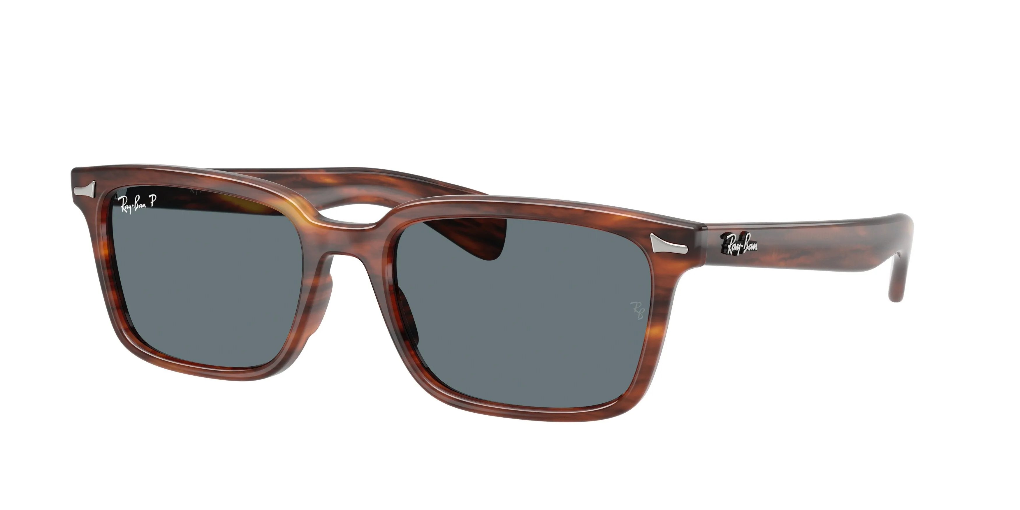 Ray - Ban RB2234 BRUNEL 954/3R Occhiali da sole Acetato Marrone Blu Squadrata Polarizzata - immagine 1
