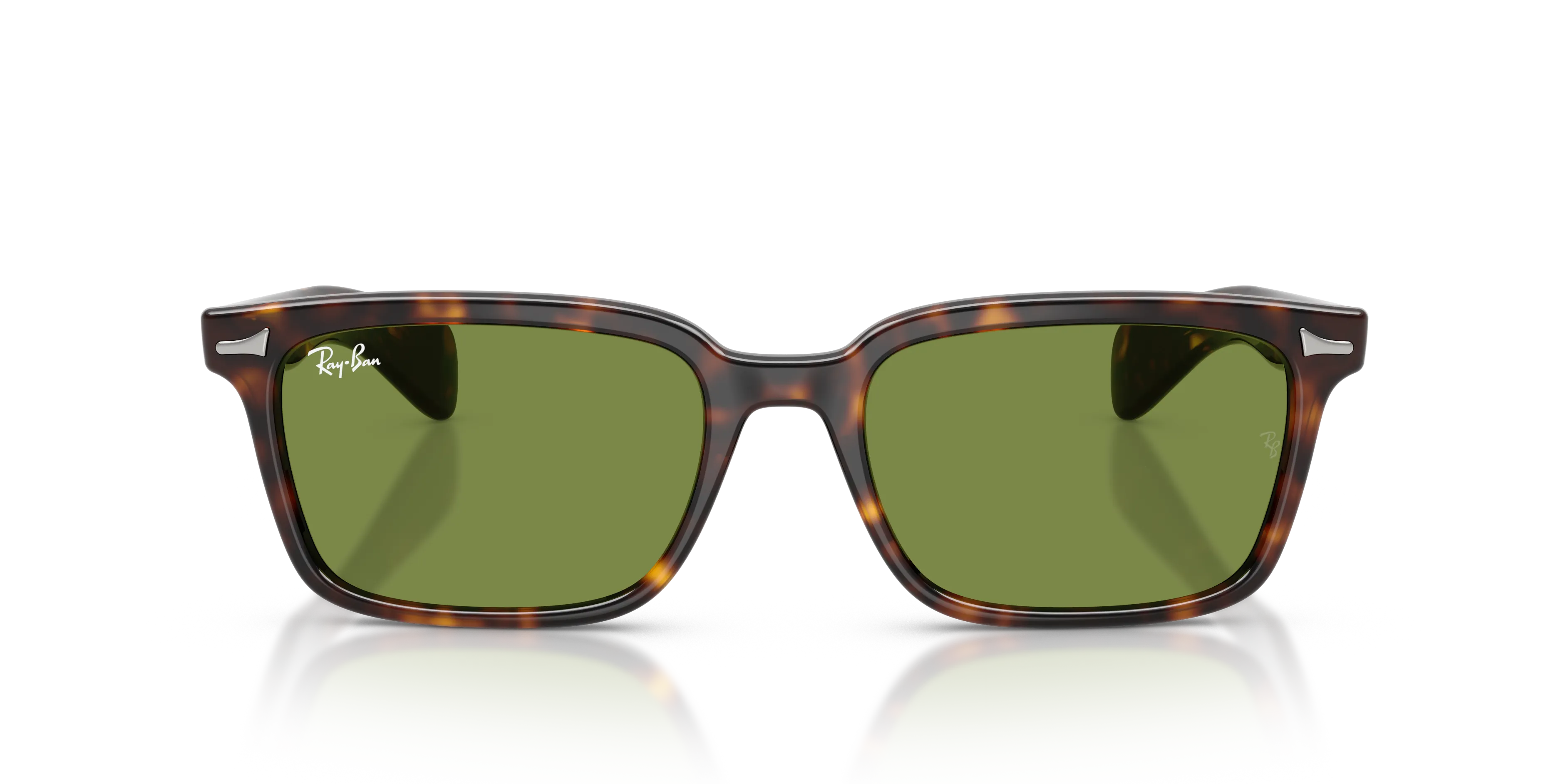Ray - Ban RB2234 BRUNEL 902/4E Occhiali da sole Acetato Tartaruga Verde Squadrata Normale - immagine 3