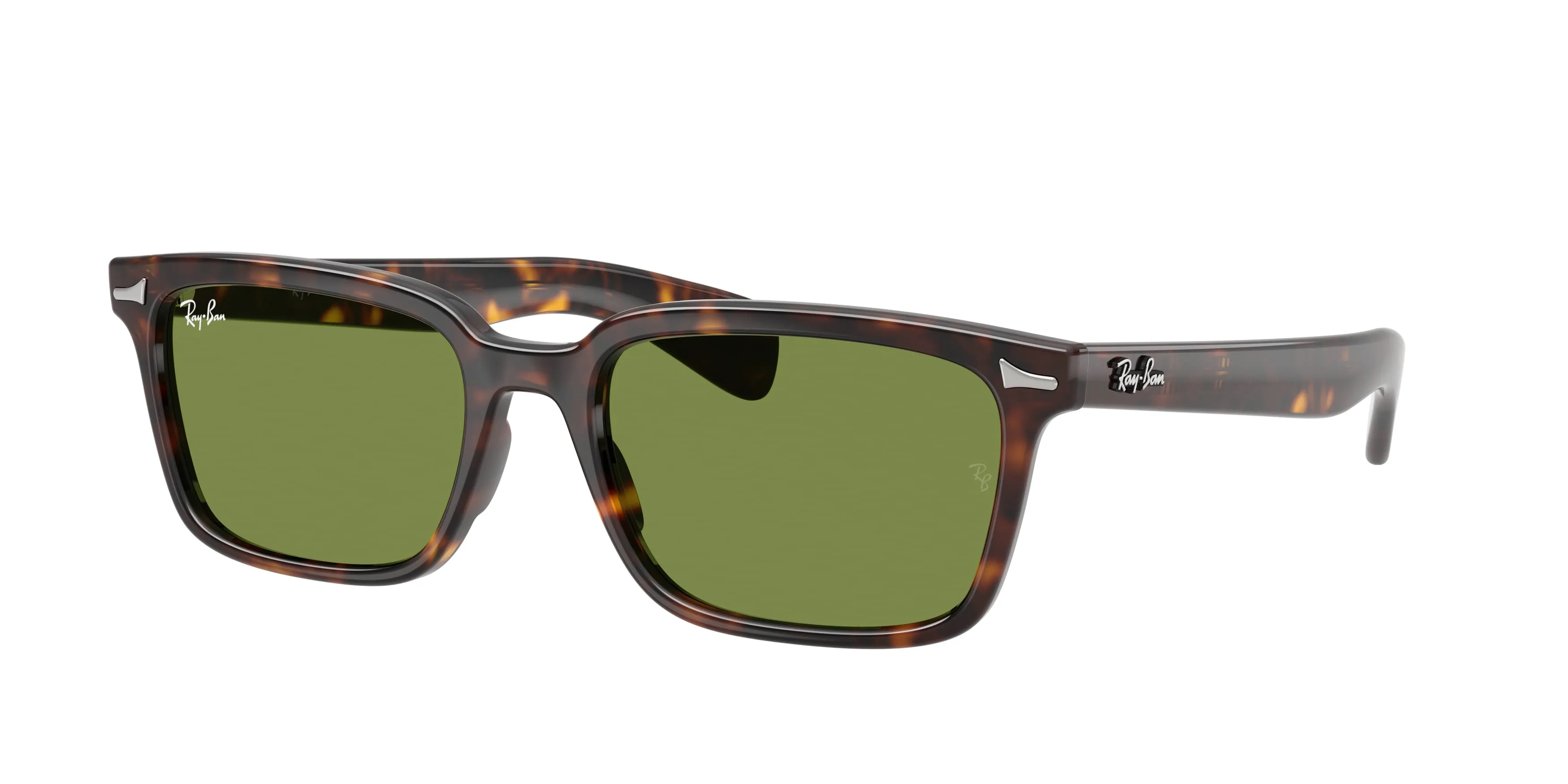 Ray - Ban RB2234 BRUNEL 902/4E Occhiali da sole Acetato Tartaruga Verde Squadrata Normale - immagine 1
