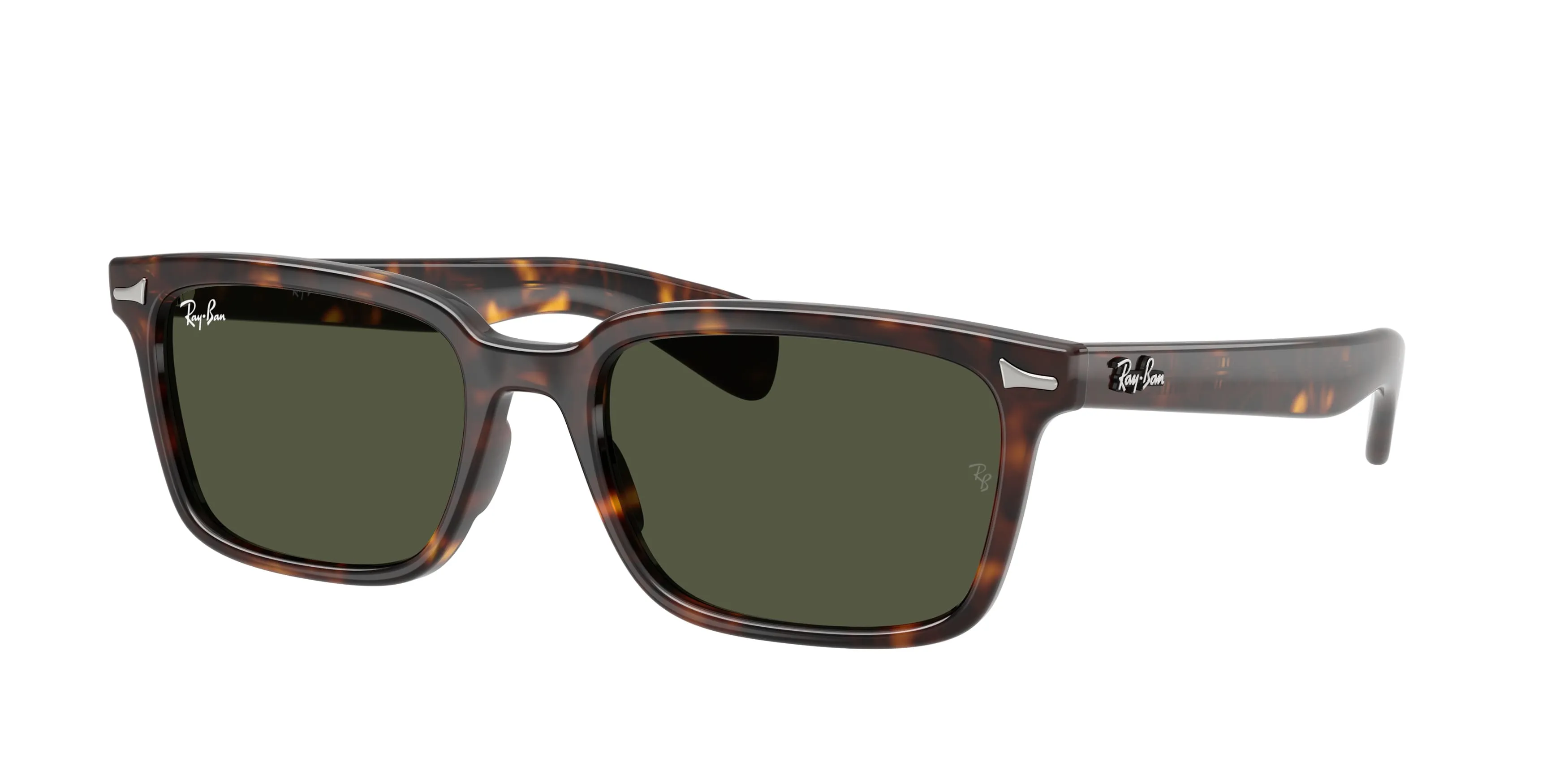 Ray - Ban RB2234 BRUNEL 902/31 Occhiali da sole Acetato Tartaruga Verde Squadrata Normale - immagine 1