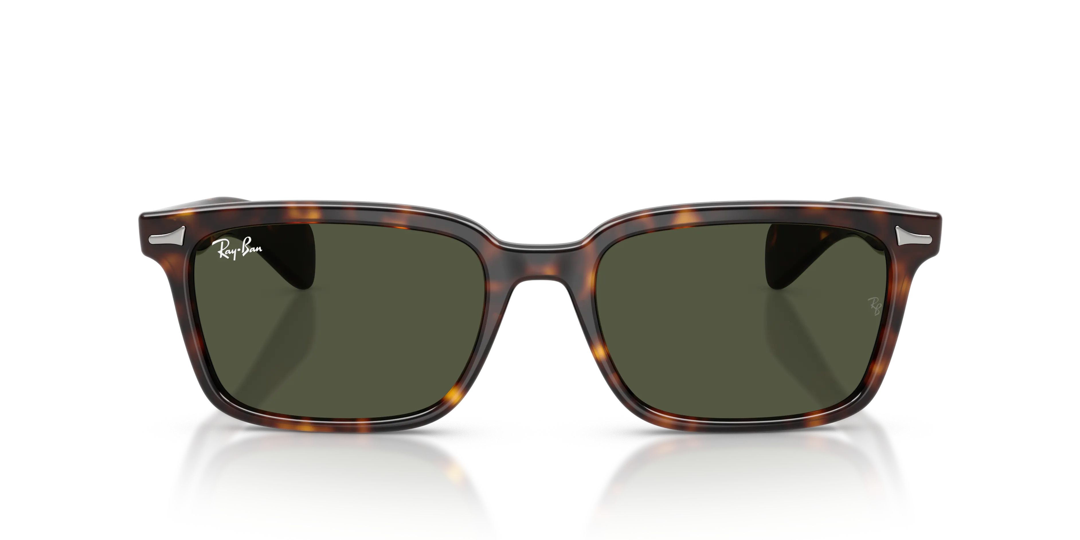 Ray - Ban RB2234 BRUNEL 902/31 Occhiali da sole Acetato Tartaruga Verde Squadrata Normale - immagine 3