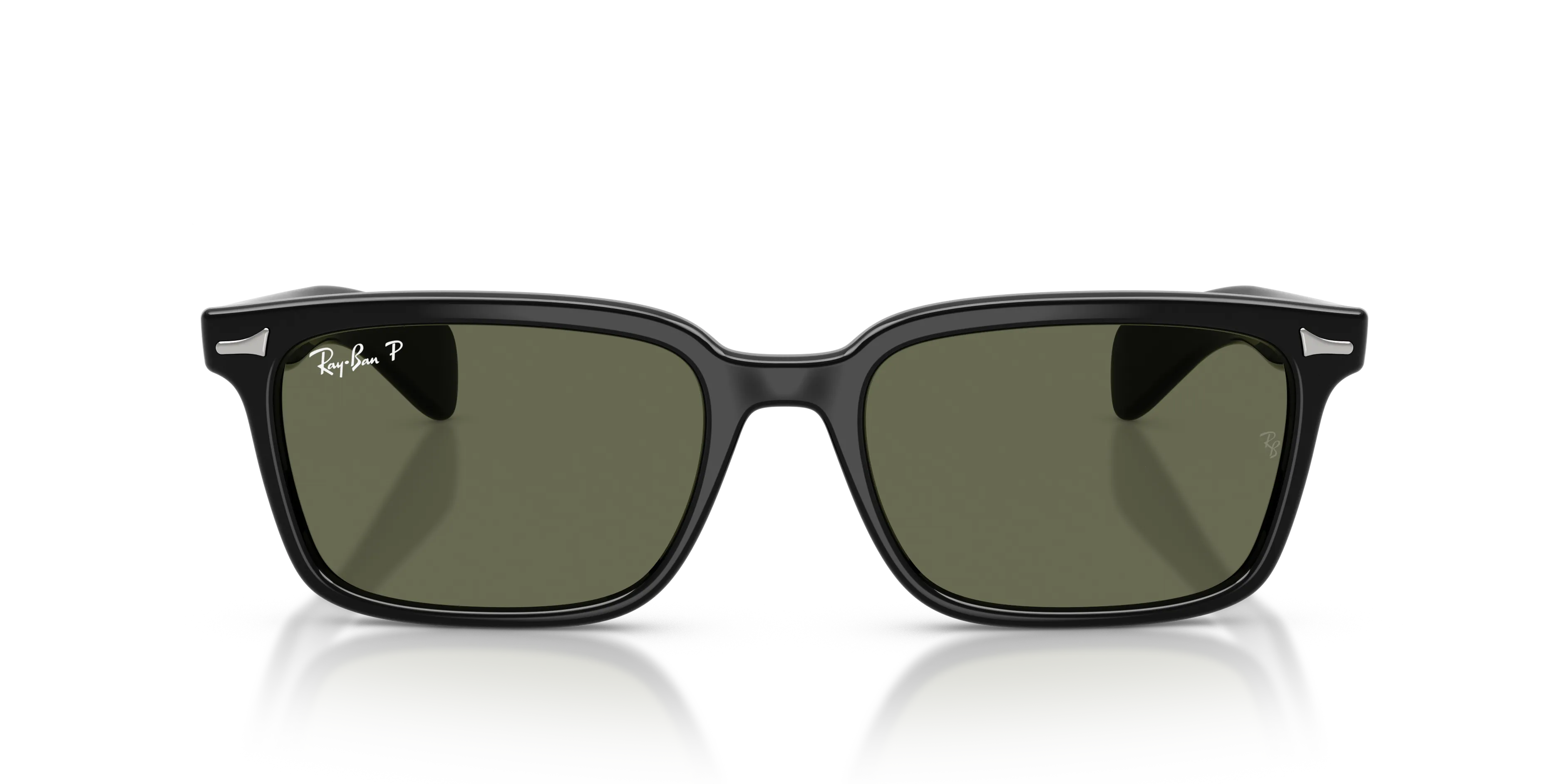 Ray - Ban RB2234 BRUNEL 901/58 Occhiali da sole Acetato Nero Verde Squadrata Polarizzata - immagine 3