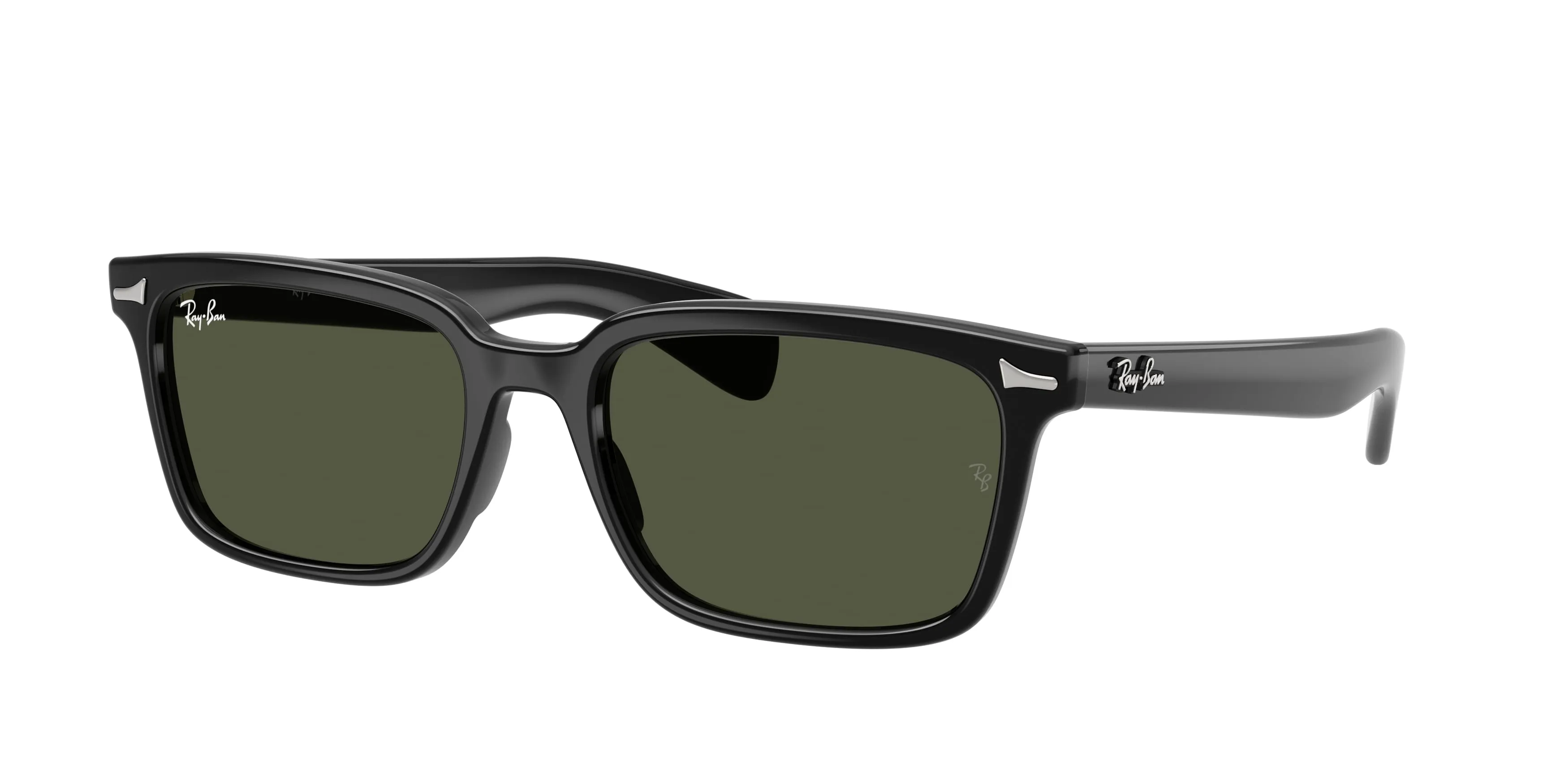Ray - Ban RB2234 BRUNEL 901/31 Occhiali da sole Acetato Nero Verde Squadrata Normale - immagine 1