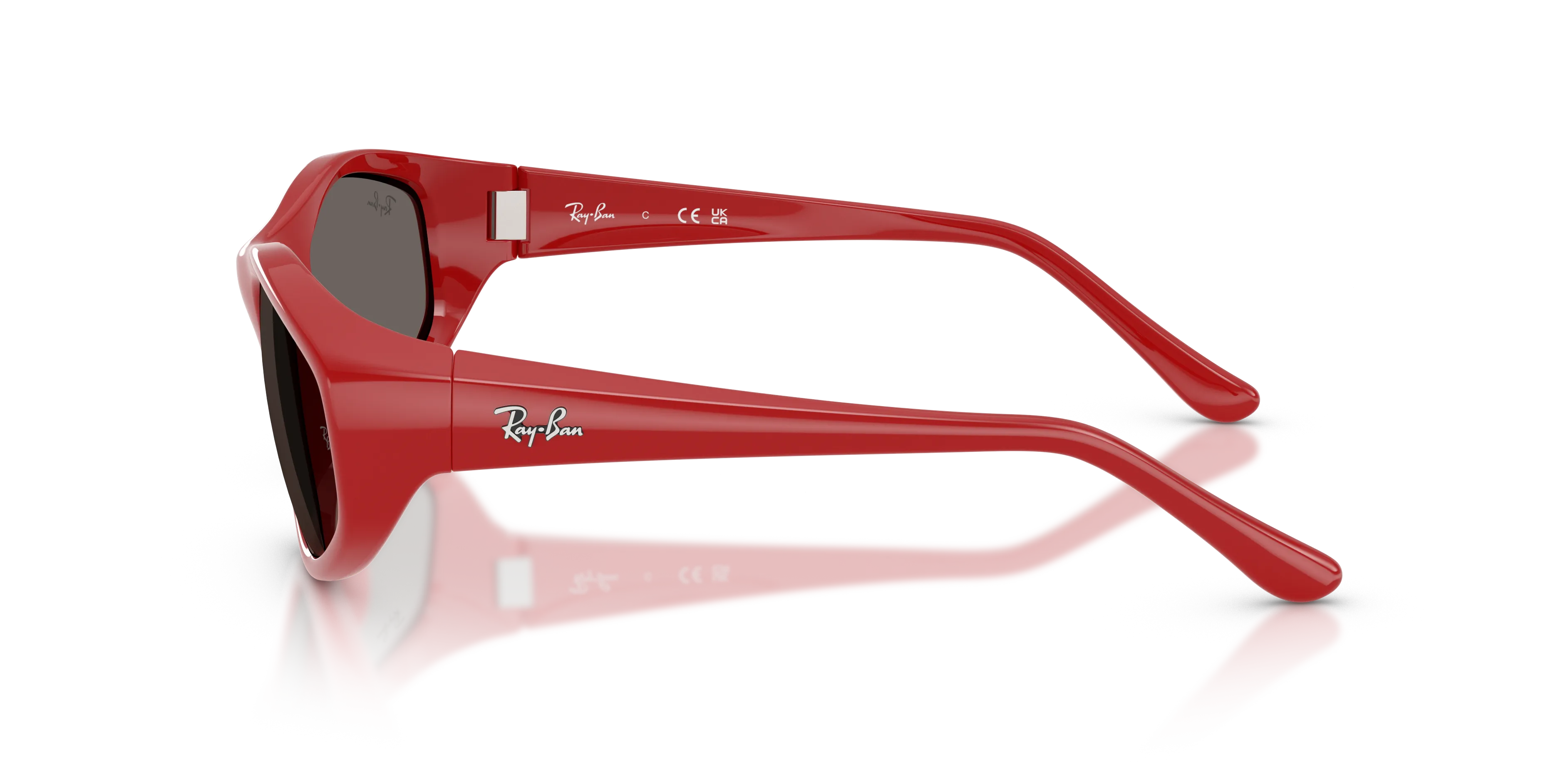 Ray - Ban RB2228 764/B1 Occhiali da sole Nylon Rosso Grigio Geometrica Normale - immagine 4