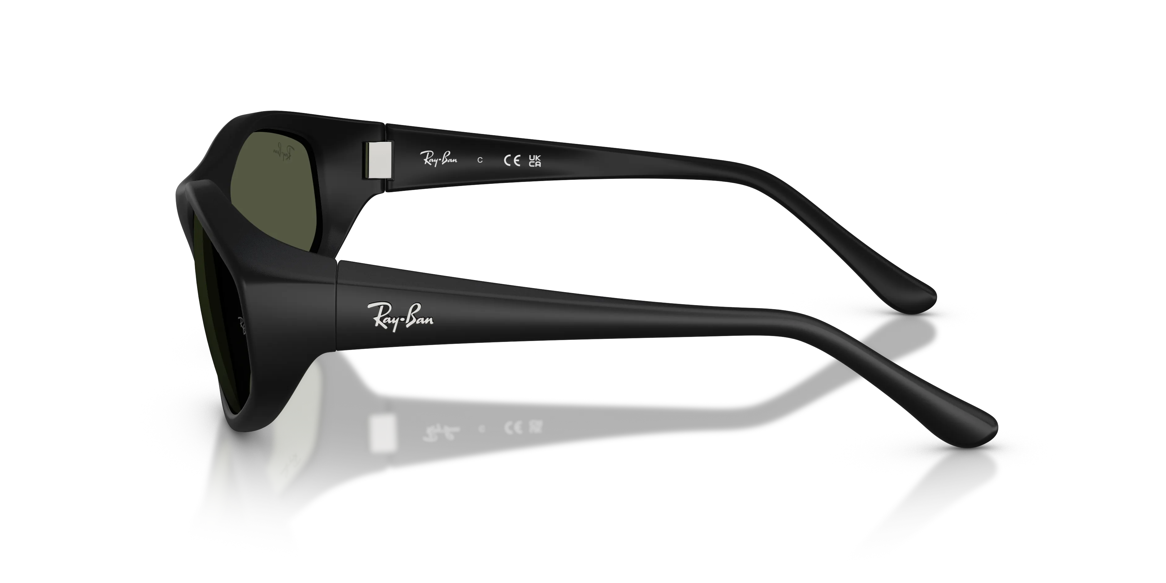 Ray - Ban RB2228 622/31 Occhiali da sole Nylon Nero Verde Geometrica Normale - immagine 4