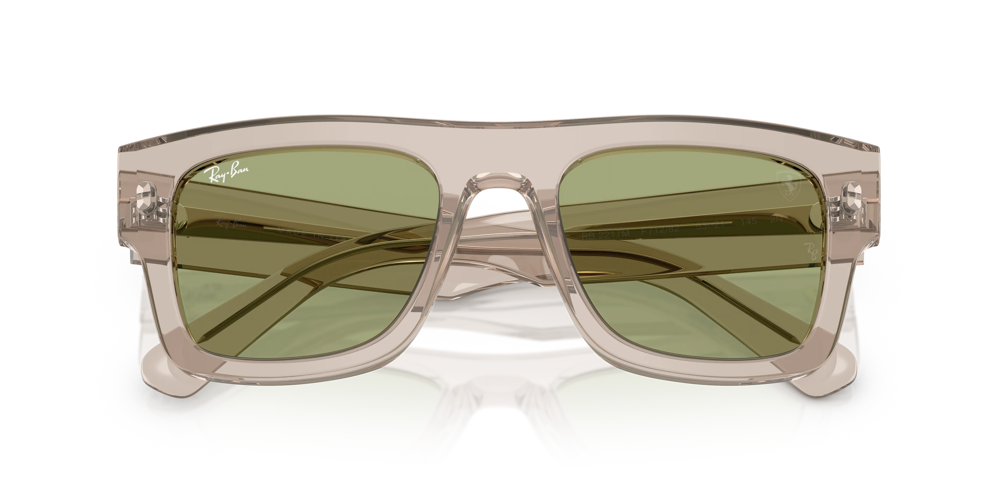 Ray - Ban RB2217M F71282 Occhiali da sole Acetato Marrone Verde Squadrata Normale - immagine 2
