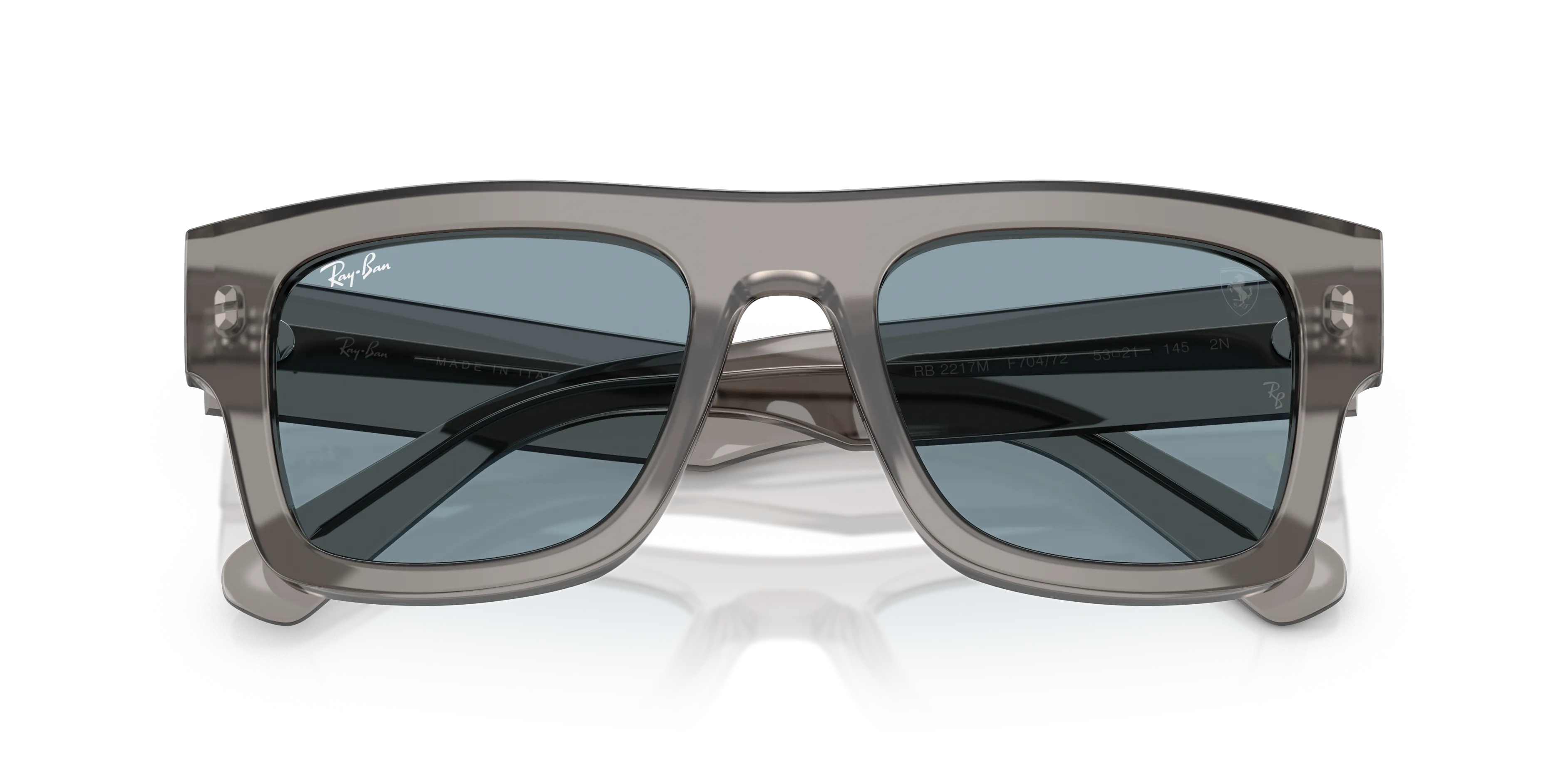 Ray - Ban RB2217M F70472 Occhiali da sole Acetato Grigio Blu Squadrata Normale - immagine 2