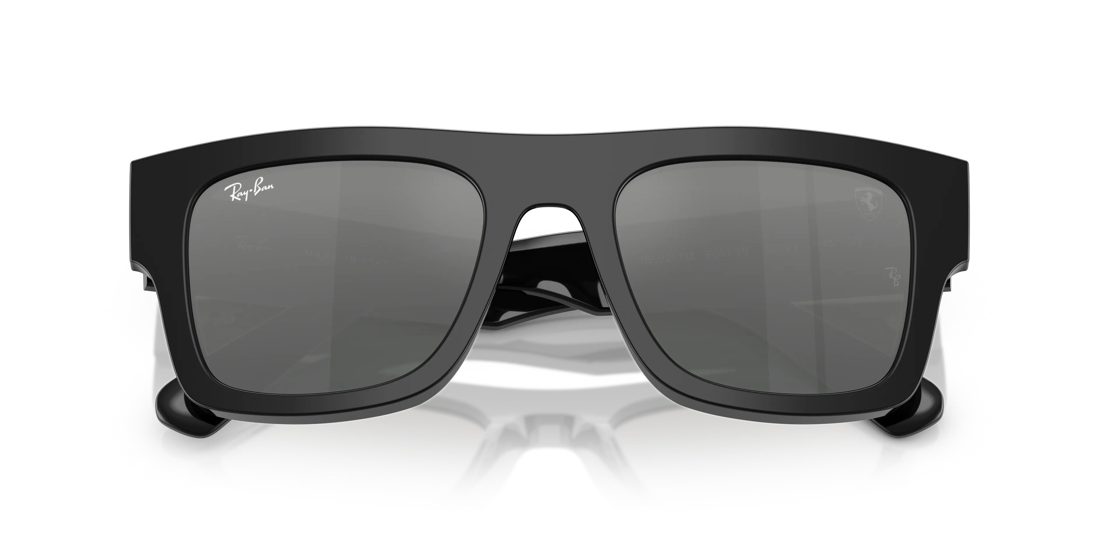 Ray - Ban RB2217M F60188 Occhiali da sole Acetato Nero Grigio Squadrata Normale Sfumato - immagine 2